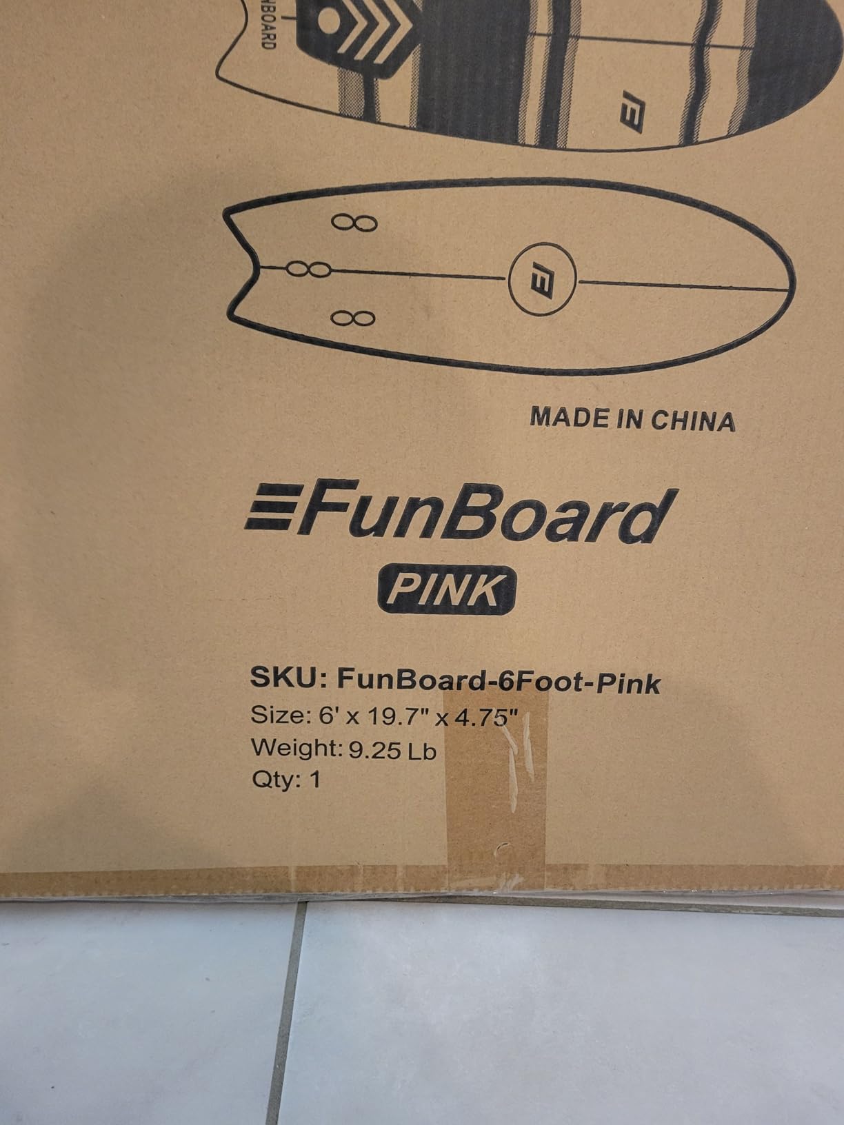 6' FUNBOARD Surfboard Softboard Foam - Include (3) Fins 6' Foot Leash and (2) Wood Stringers - Kids and Adults Beginner Intermediate customer photo 1