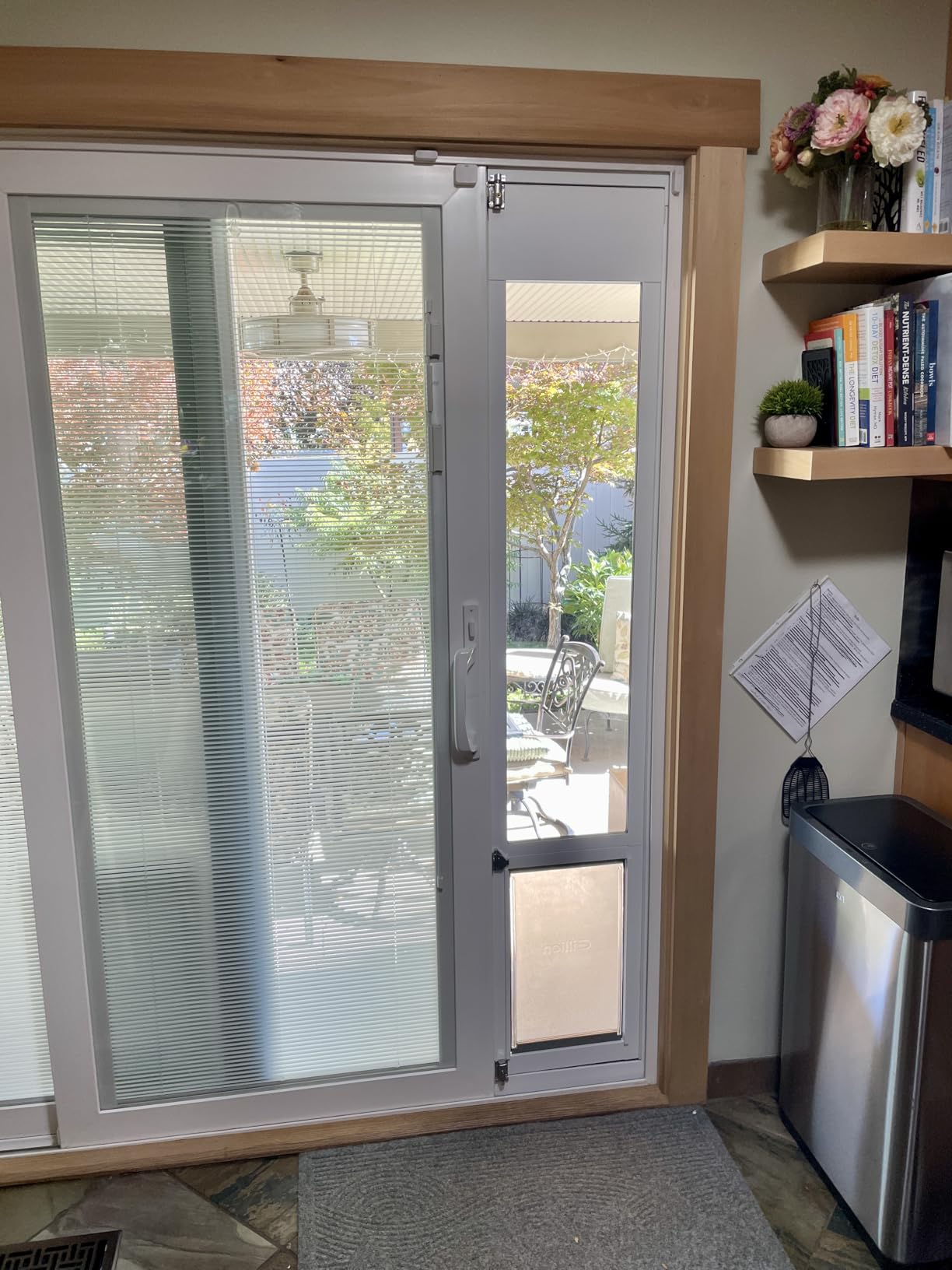 Large Dog Door for Sliding Glass Door, Openable Pet Door for Sliding Glass Doors, All-Metal Framed & Panel & Lock, Adjustable 75 7/8