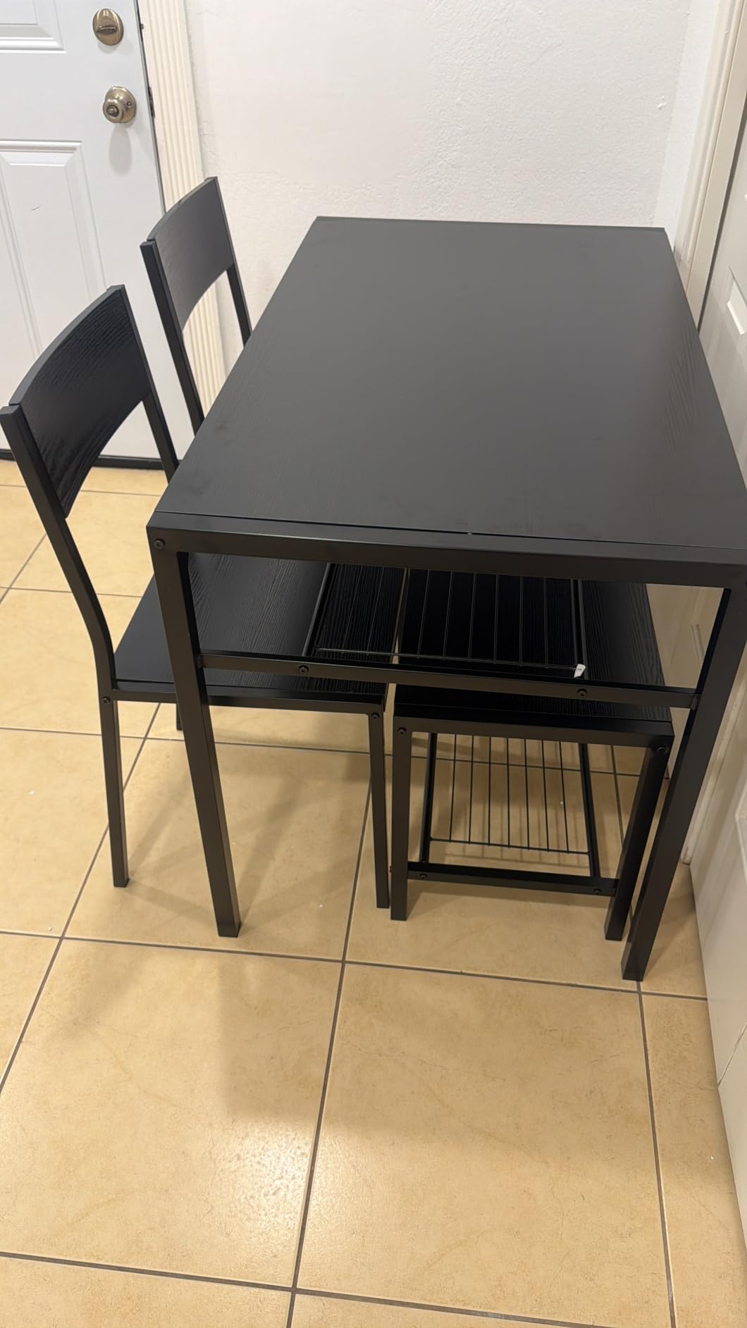 Gizoon 7-Piece Dining Table Set for 6, Kitchen Table with Chairs Black customer photo 1