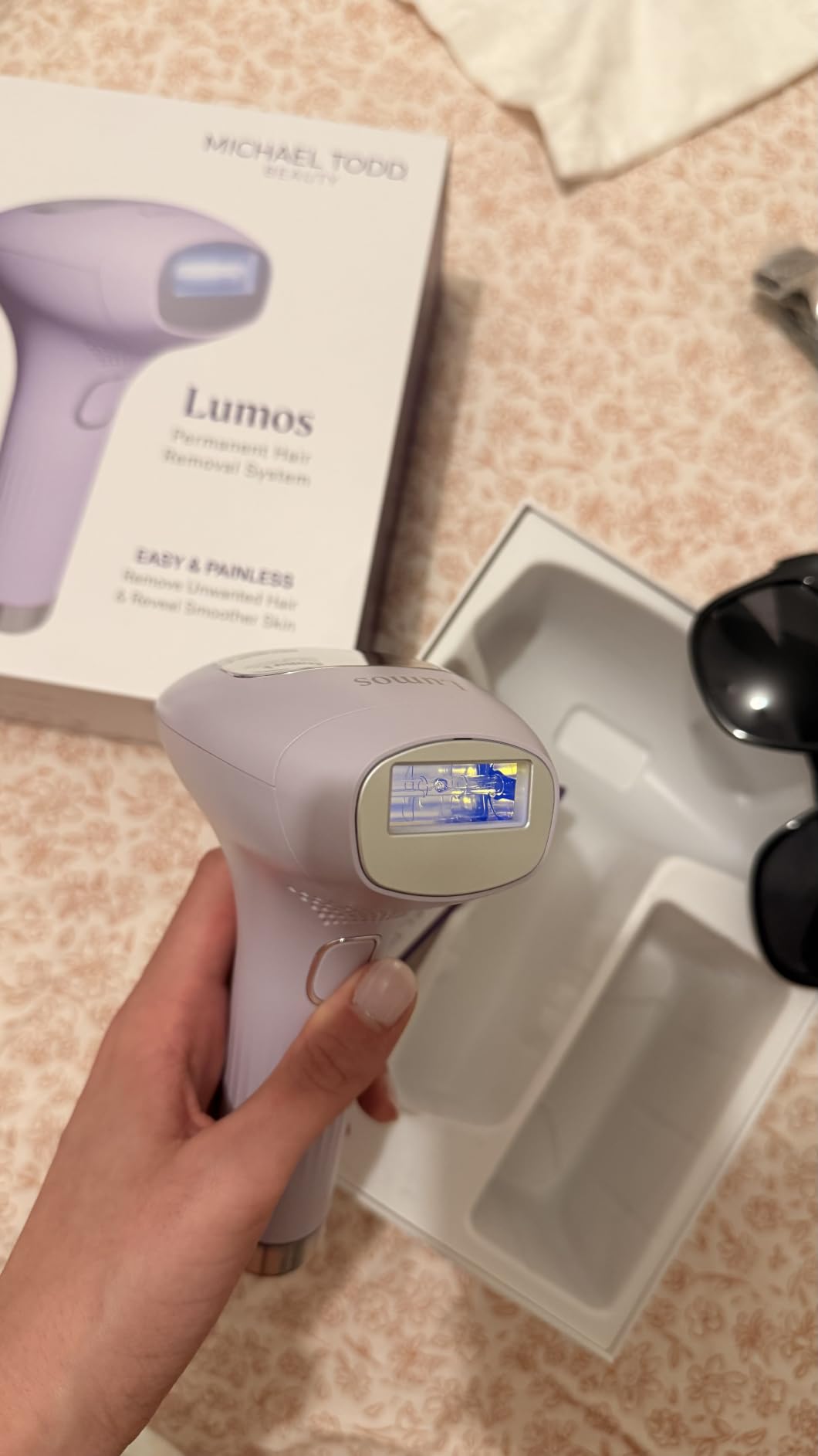 Beauty LUMOS Laser IPL Hair Removal Device for Women and Men - 50F CoolMax Technology, 999,999 Flashes, 3-in-1 with Skin Sensor for Nearly Painless Permanent Hair Removal customer photo 1