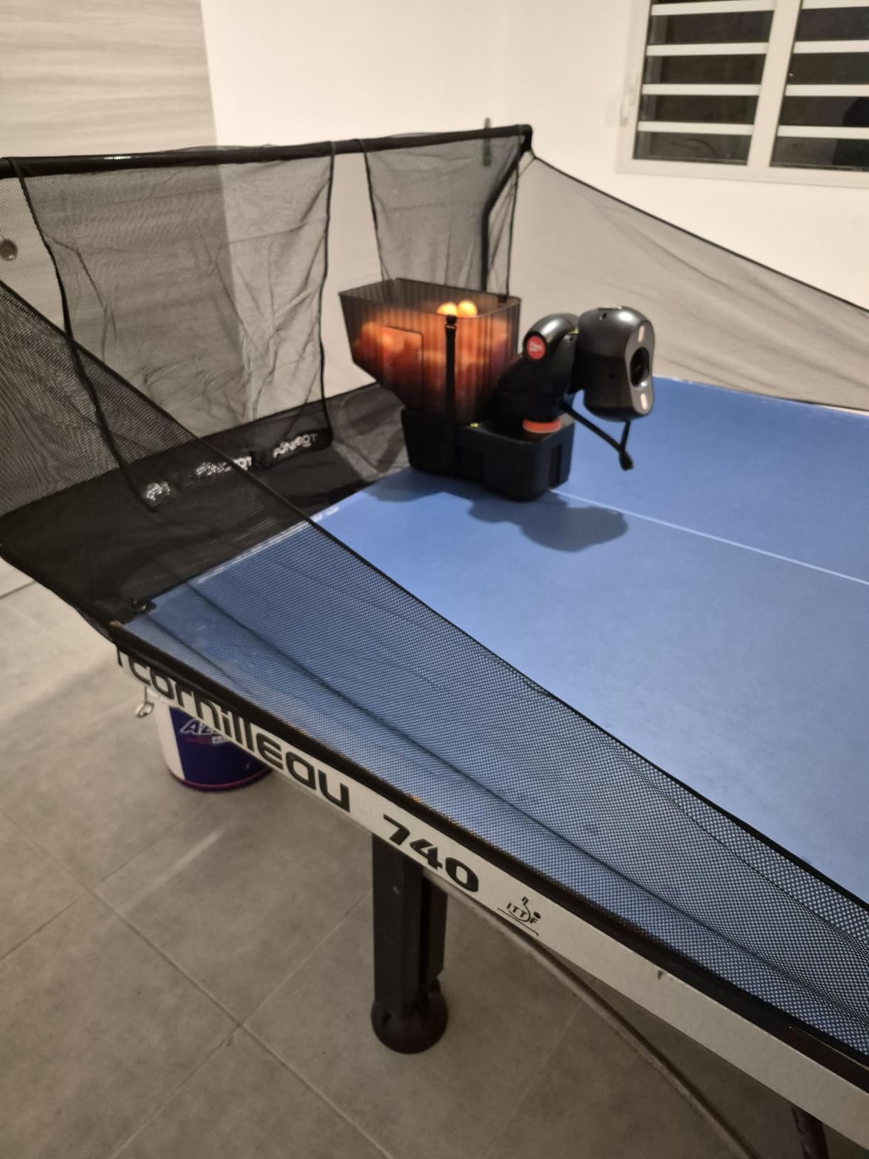 Table Tennis Robot with Net, Ping Pong Machine, Remote/App Control, 264 Pre-Saved Drills, Custom Drills customer photo 2