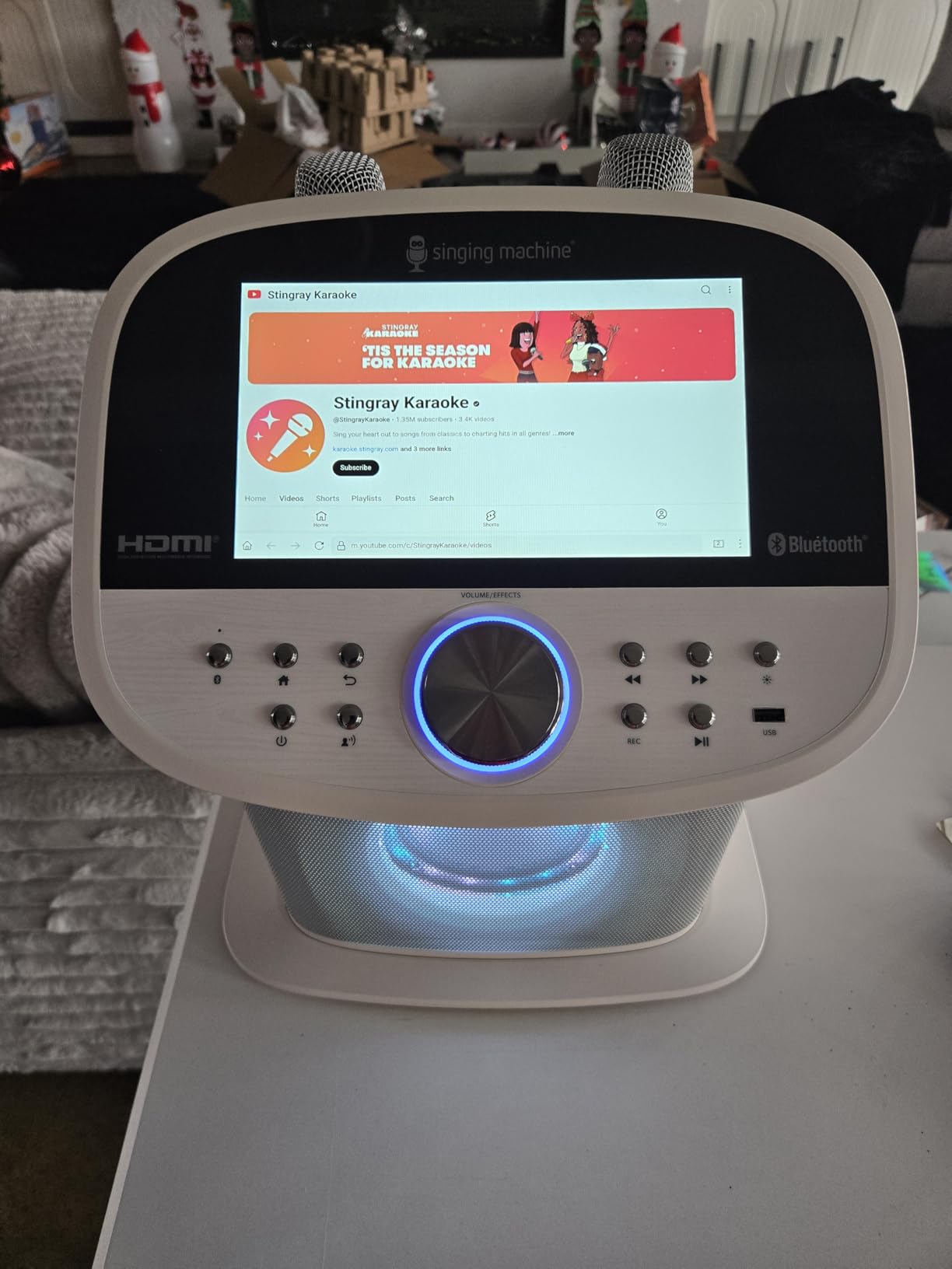 Singing Machine Karaoke Machine Screen, WiFi, Music Apps, 2 Microphones | Portable Karaoke Machine/Speaker for Adults & Kids, Perfect for Home Parties, Compatible with YouTube & Spotify customer photo 2