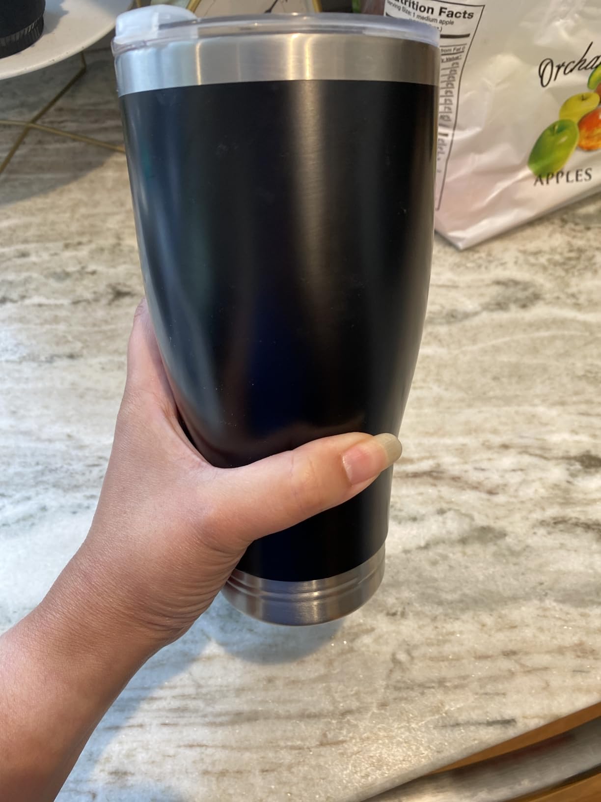 BarGifts 20oz Hidden Safe Water Bottle, Stainless Steel Secret Bottle with Hidden Compartment, Keeps Your Valuables Safe Like Money, Keys, and Jewelry - Black customer photo 2
