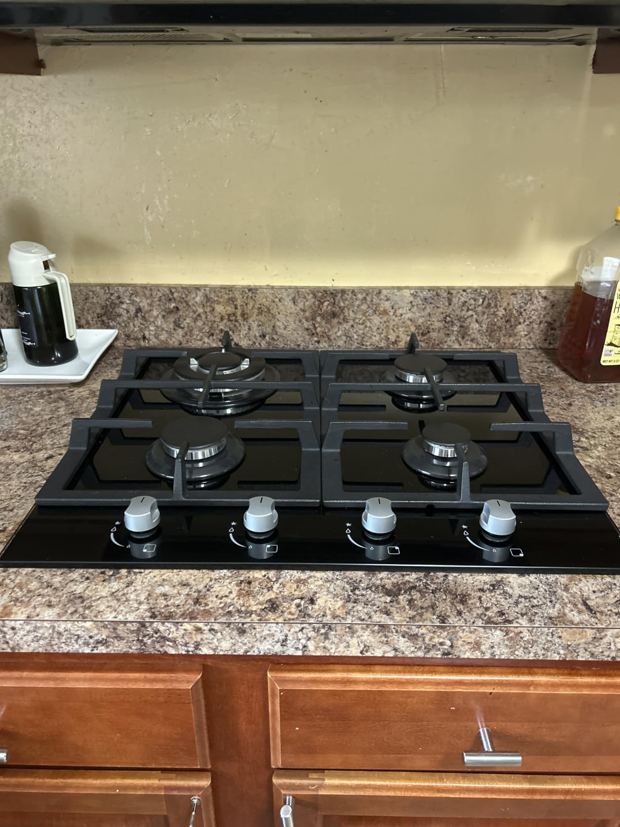 Gas Cooktop 30 Inch, Amzgachfktch 5 Burners Propane Stove, Built-in NG/LPG Convertible Gas Stove Top, Black Tempered Glass Propane Cooktop with Thermocouple Protection customer photo 1