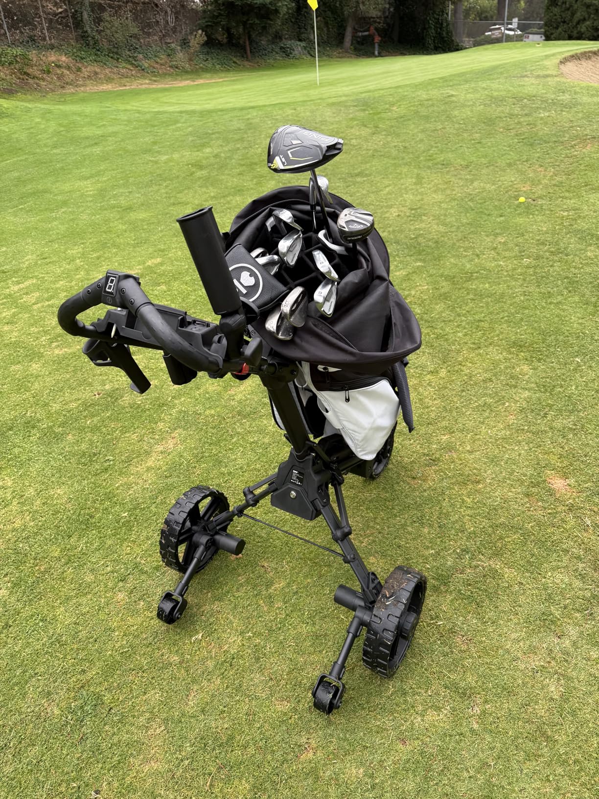 KVV Electric Golf Push Cart with Remote Control, Super Compact and Lightweight Electric Golf Cart customer photo 2