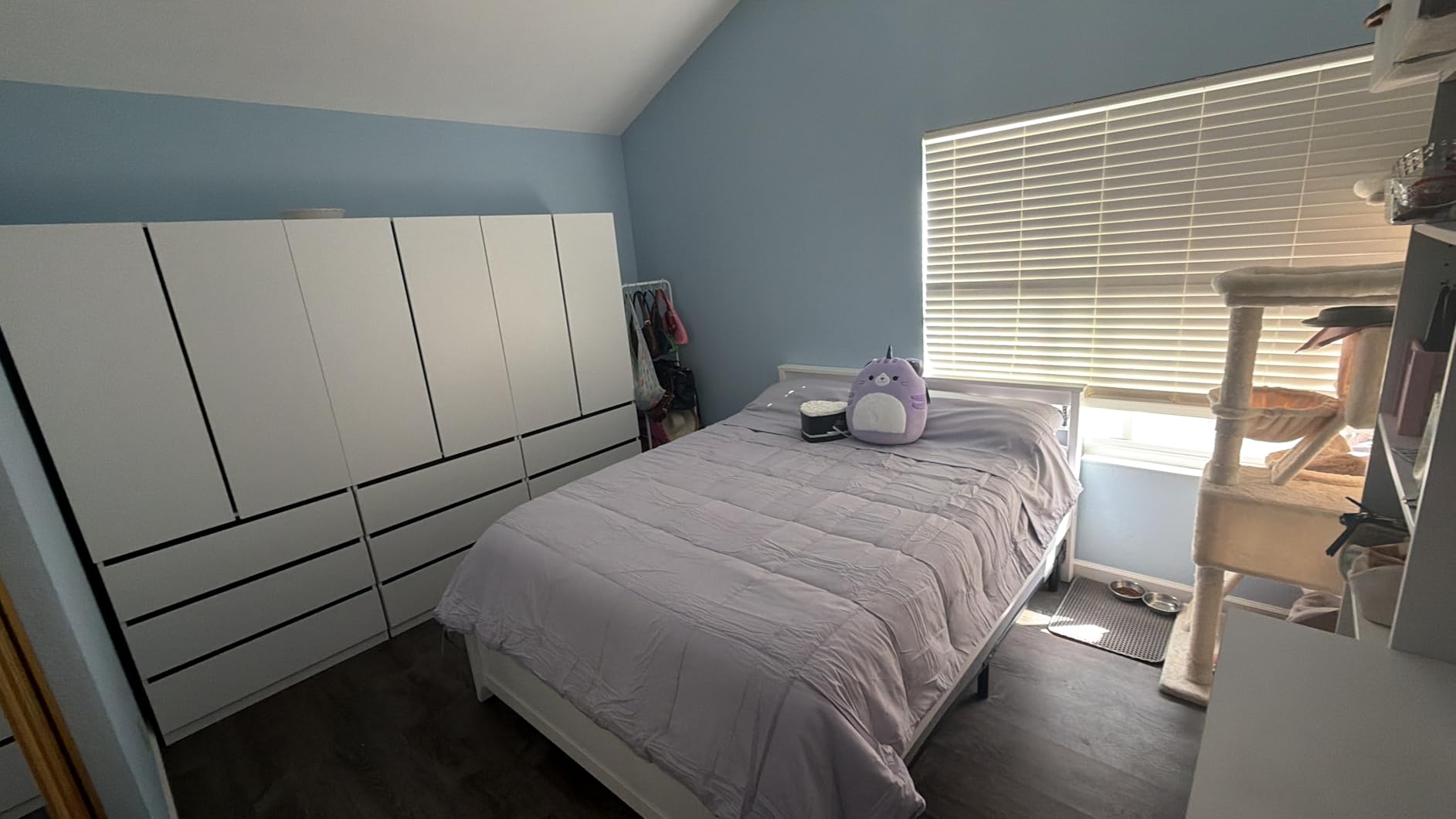 White Armoire Wardrobe Closet with 3 Drawers: 75