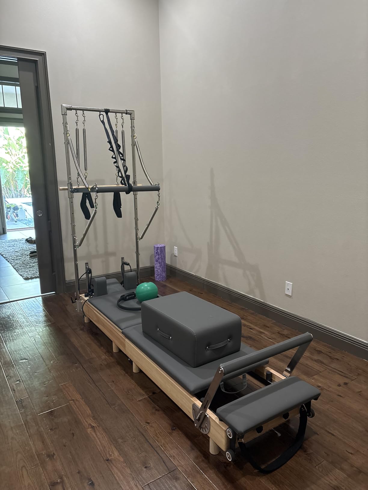 Pilates Reformer Machine, Wood Foldable Pilates Machine Equipment for Home Workout customer photo 1