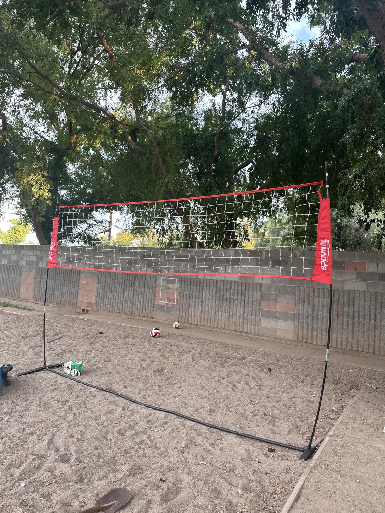 12/20 FT Portable Volleyball Net, Freestanding, Adjustable Height | Sets up in 5-10 minutes; includes PU volleyball, pump and carry bag for backyard, beach, gym, garage and indoor/outdoor play customer photo 2
