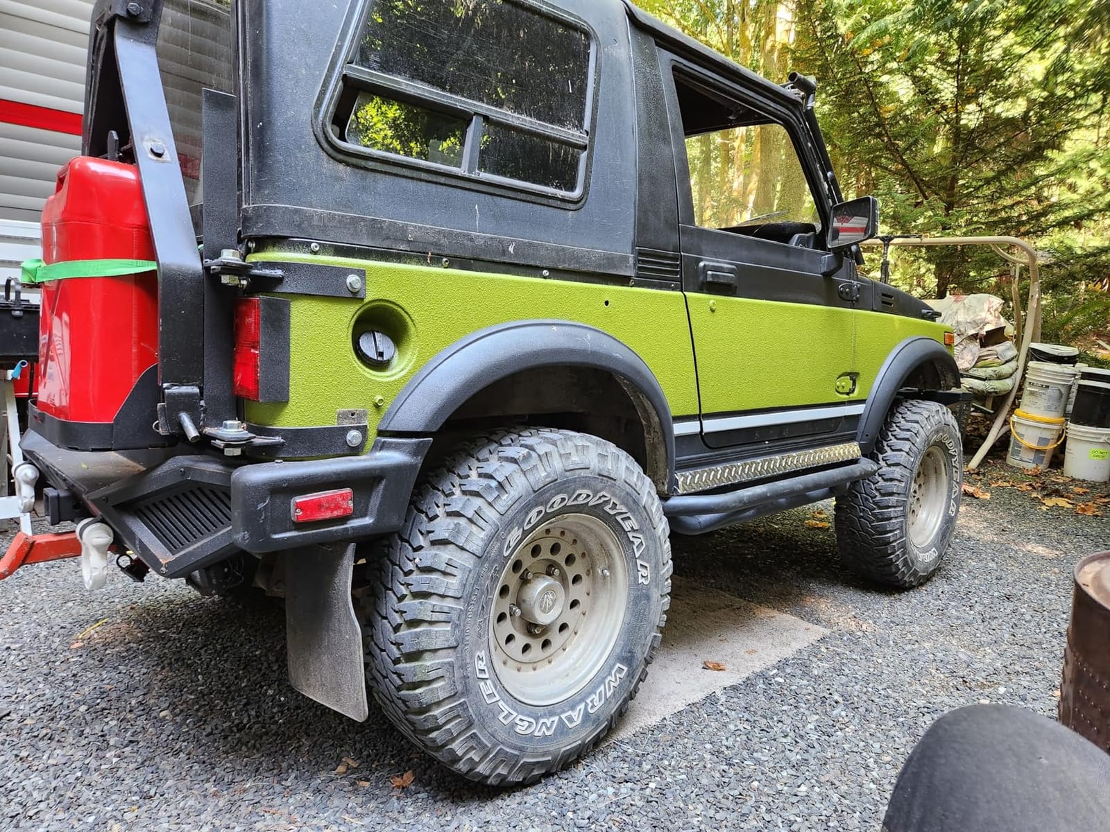 Rock Slider Compatible for Jeep Wrangler JK 4 Doors Running Boards | 2007-2018 JK JKU | Heavy-Duty Carbon Steel, Black Powder Coated | 550 LBS Capacity customer photo 1