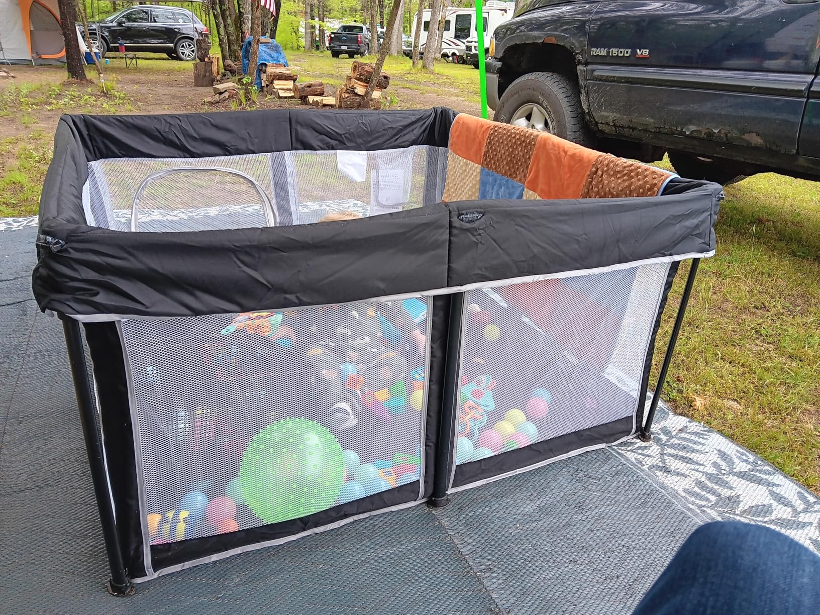 Taleco Gear Foldable Baby Play Pen with Mat, 50''x50'' Playpen for Babies and Toddlers with Gate customer photo 1
