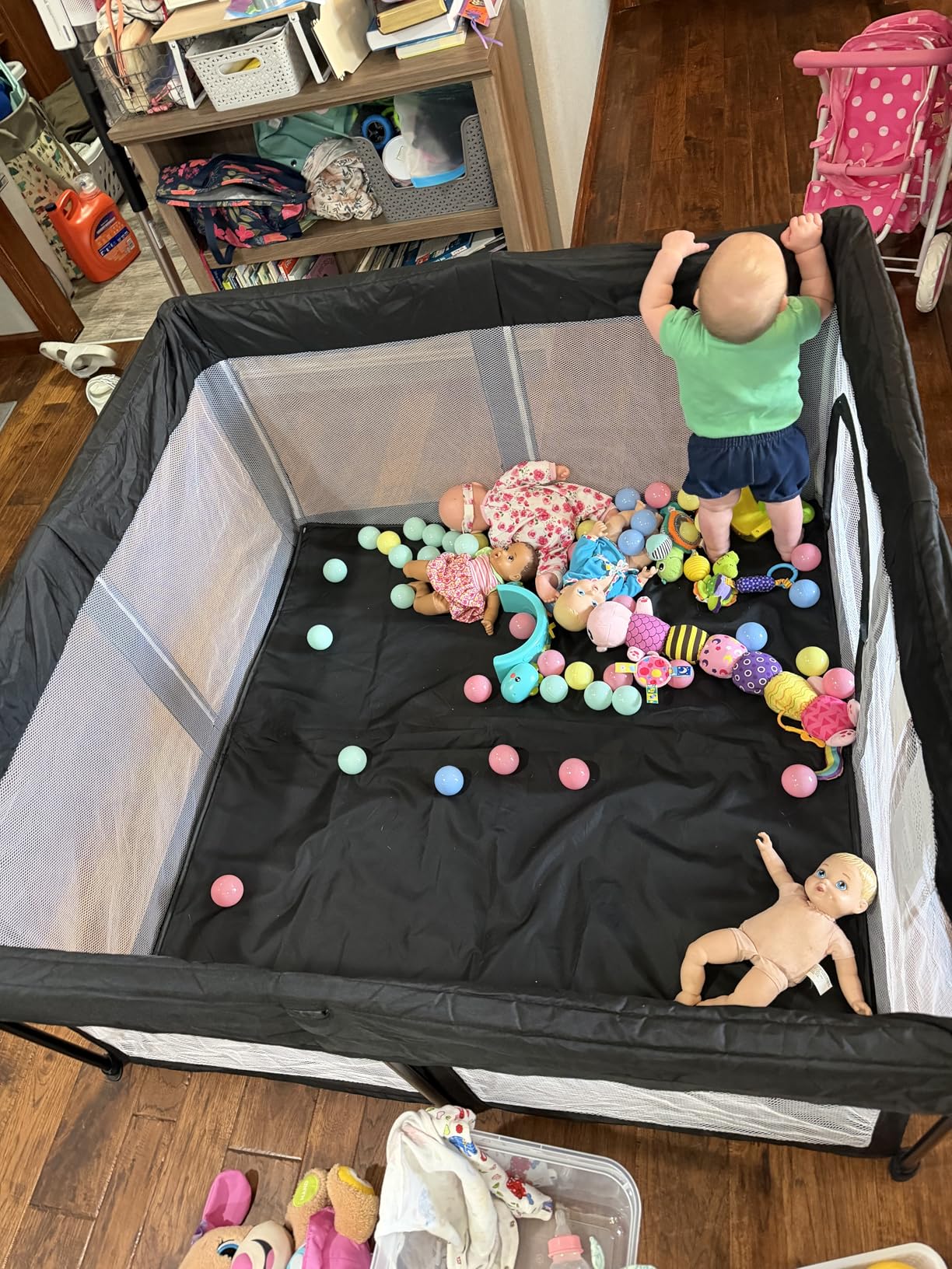 Taleco Gear Foldable Baby Play Pen with Mat, 50''x50'' Playpen for Babies and Toddlers with Gate customer photo 2