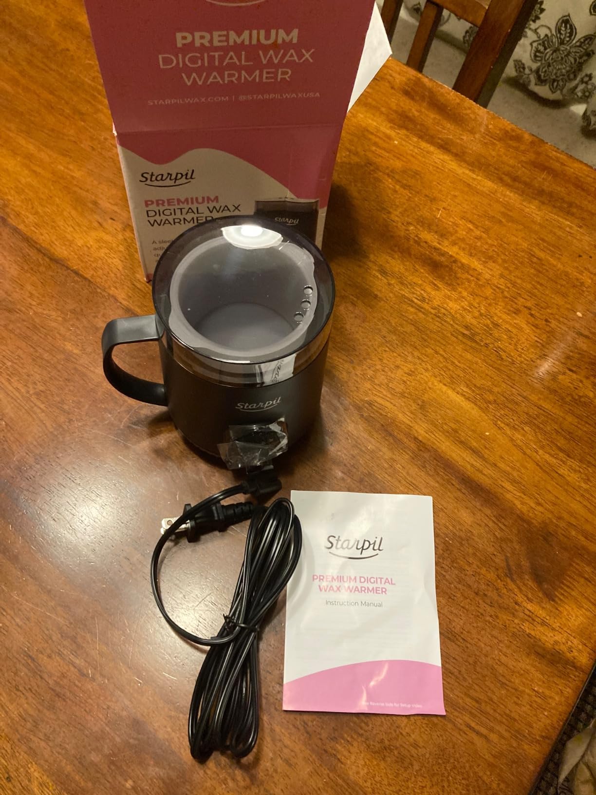 Starpil Wax Warmer - Digital Mini Wax Warmer for Hair Removal 8.4oz / 238g - Best for Hard Wax Beads - Use for Hair Removal - Adjustable Temperature Wax Pot for Facial Hair (White) customer photo 2