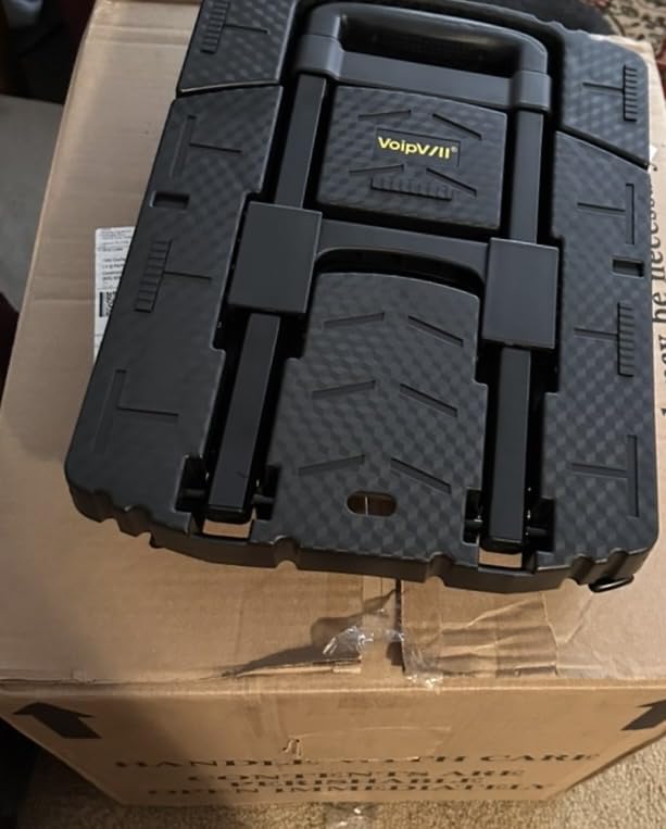 Voipvvii Folding Hand Truck 500lbs, Portable Heavy Duty Dolly Cart, 6 Wheels Collapsible Luggage Cart with 2 Elastic Ropes - Compact Trolley Cart for Easy Moving customer photo 2