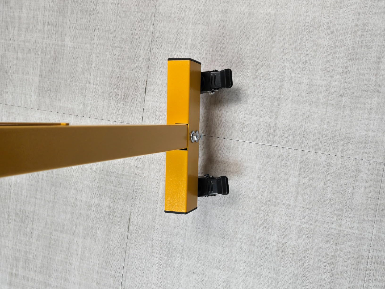 16.5FT Expandable Barricade Gate, Expandable Metal Barricade Gate Alloy Fence and 270 Degrees Direction Adjustment with Wheels, for Industrial or Residential Use (Yellow, 16.5FT) customer photo 2