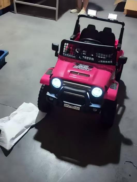 24V Ride on Car Truck, Kids 2 Seater Ride On Toy w/4WD Motor, Remote Control, 3 Speed, Bluetooth Music, Spring Suspension, LED Light, Kids Electric Vehicle Gift for Boys, Girls - Pink customer photo 2