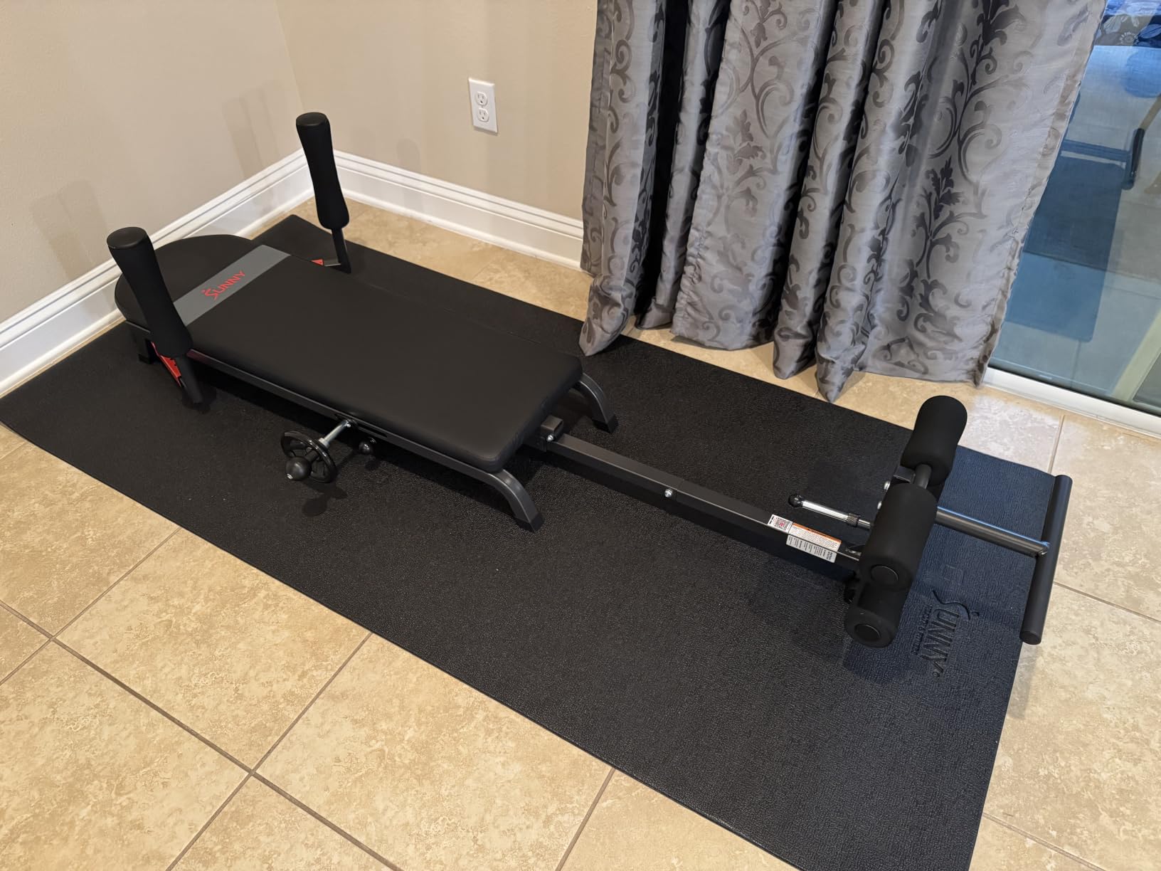 Sunny Health & Fitness Decompression Stretch Table for Back Pain Relief | No-Hang Inversion Therapy, 400LB Capacity customer photo 1