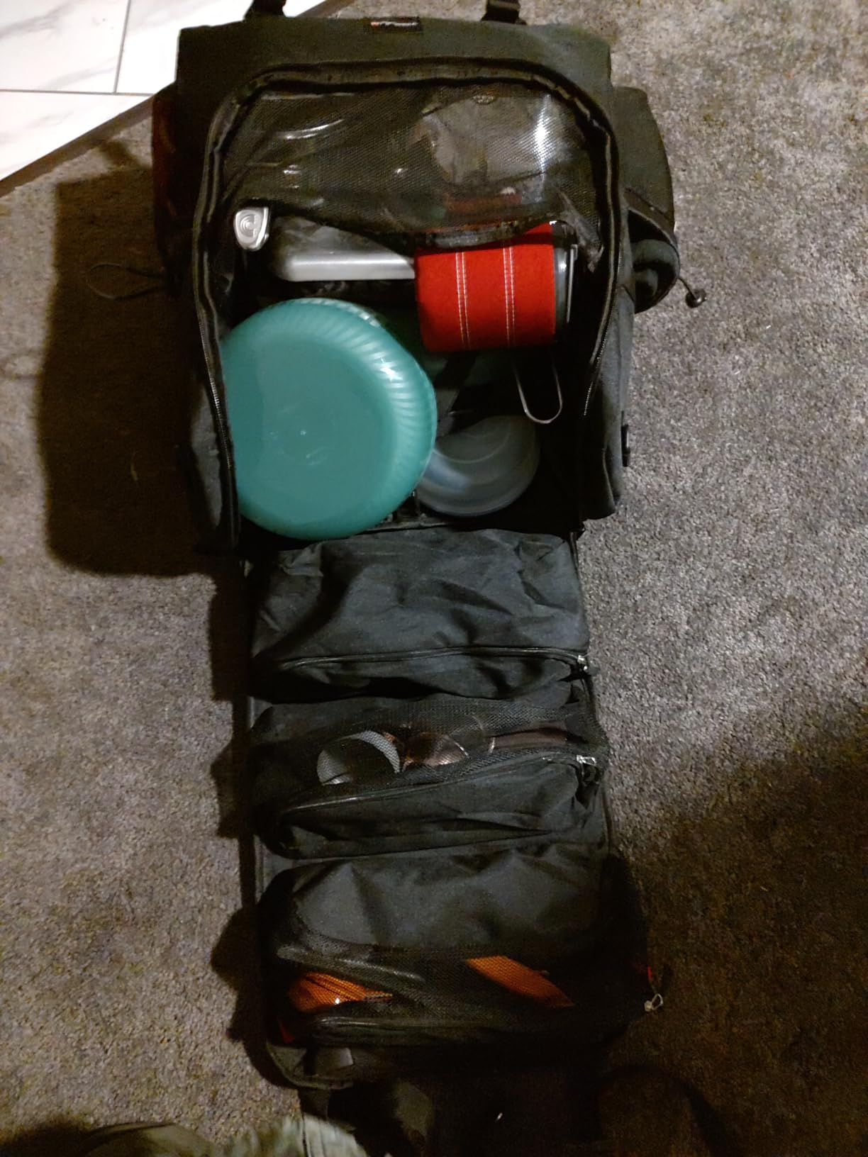 Camp Kitchen Organizer with Hanging Storage & Paper Towel Holder | Create an organized camp kitchen with hanging storage and paper towel holder for cookware, utensils, spices and essentials. customer photo 2