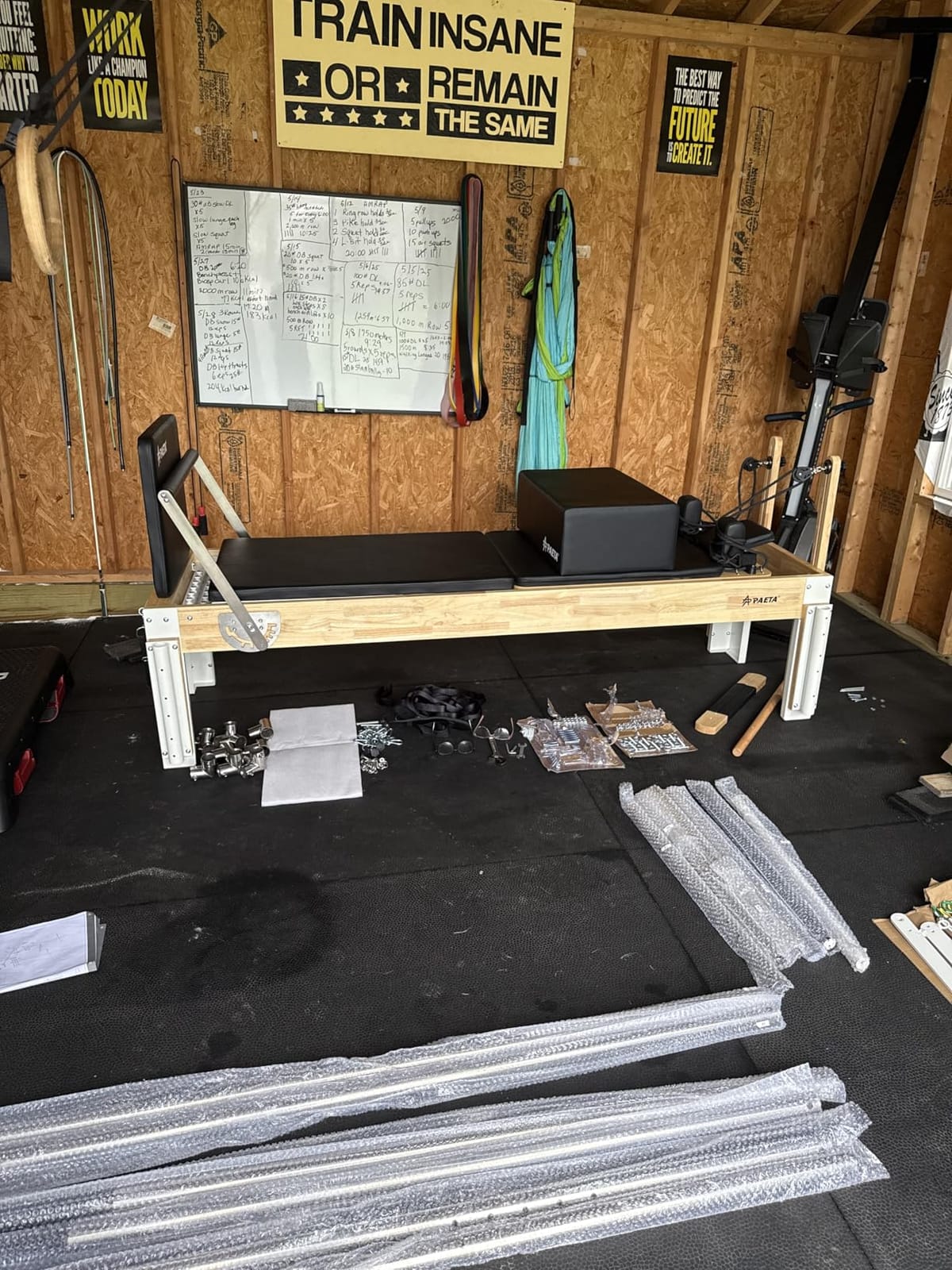 PAETA Pilates Reformer, Wooden Reformer Pilates Machine with Cadillac Trapeze Table, Pilates Equipment for Home Workout and Studio, Includes Sitting Box, Jumpboard customer photo 1