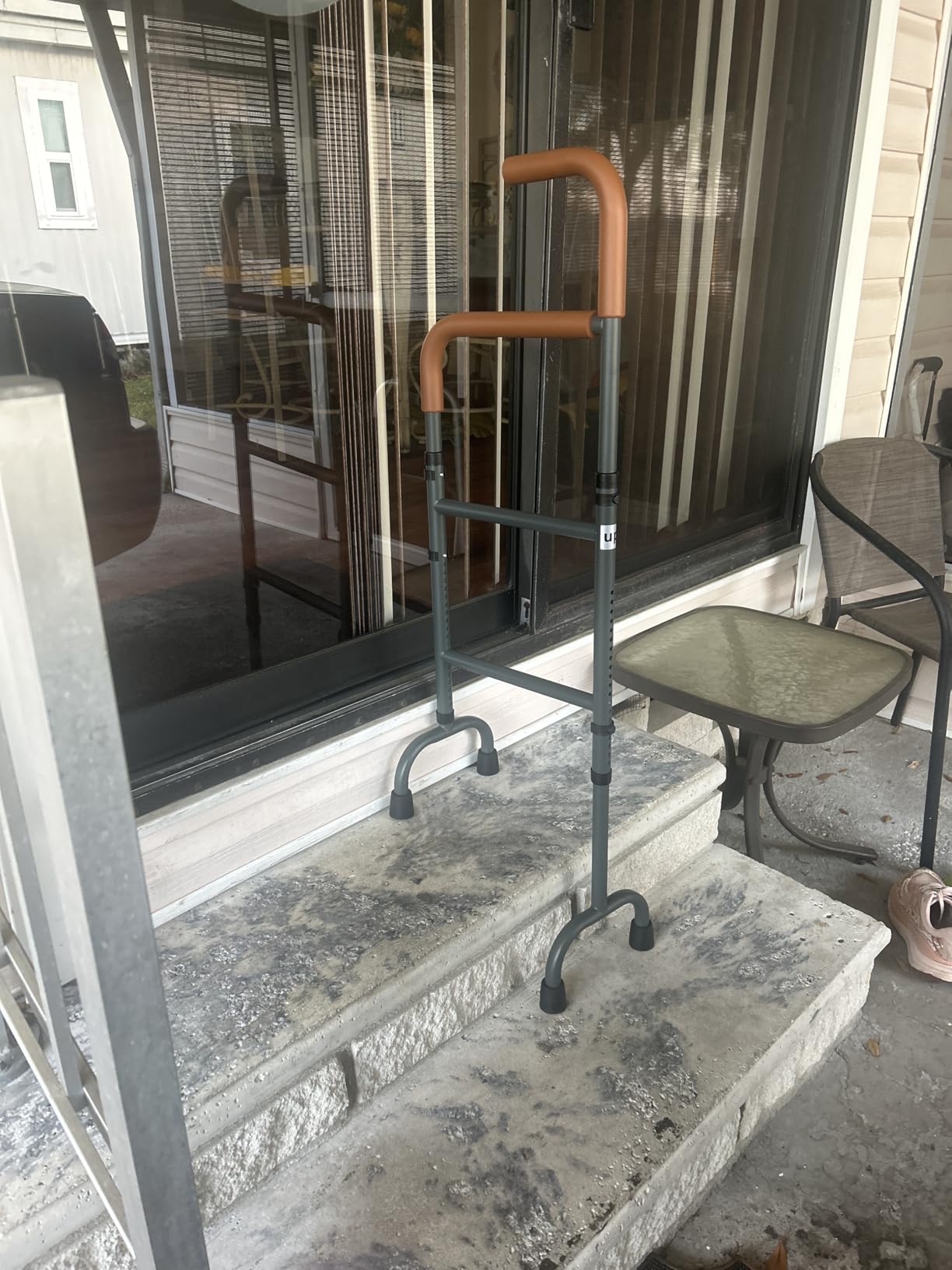 20-Level Adjustable Stair Climbing Assist Cane & Elderly Stair Lift Assist with Anti-Slip Handle & Stabilizing Feet, Standard Steps - Patent Pending customer photo 2