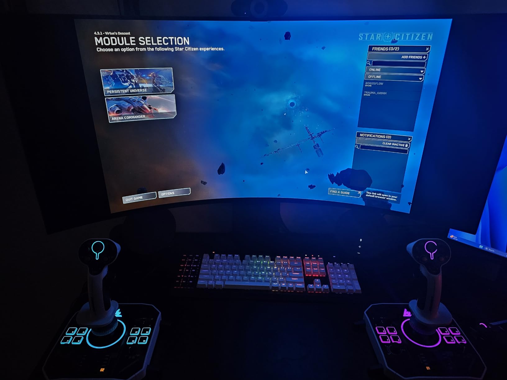 Thrustmaster Sol-R1 Hall-Effect Space Combat Flight Sim Joystick - PC | 44 programable actions buttons, detachable ambidextrous grip, central throttle, 2 triggers, ministick, backlit design customer photo 2
