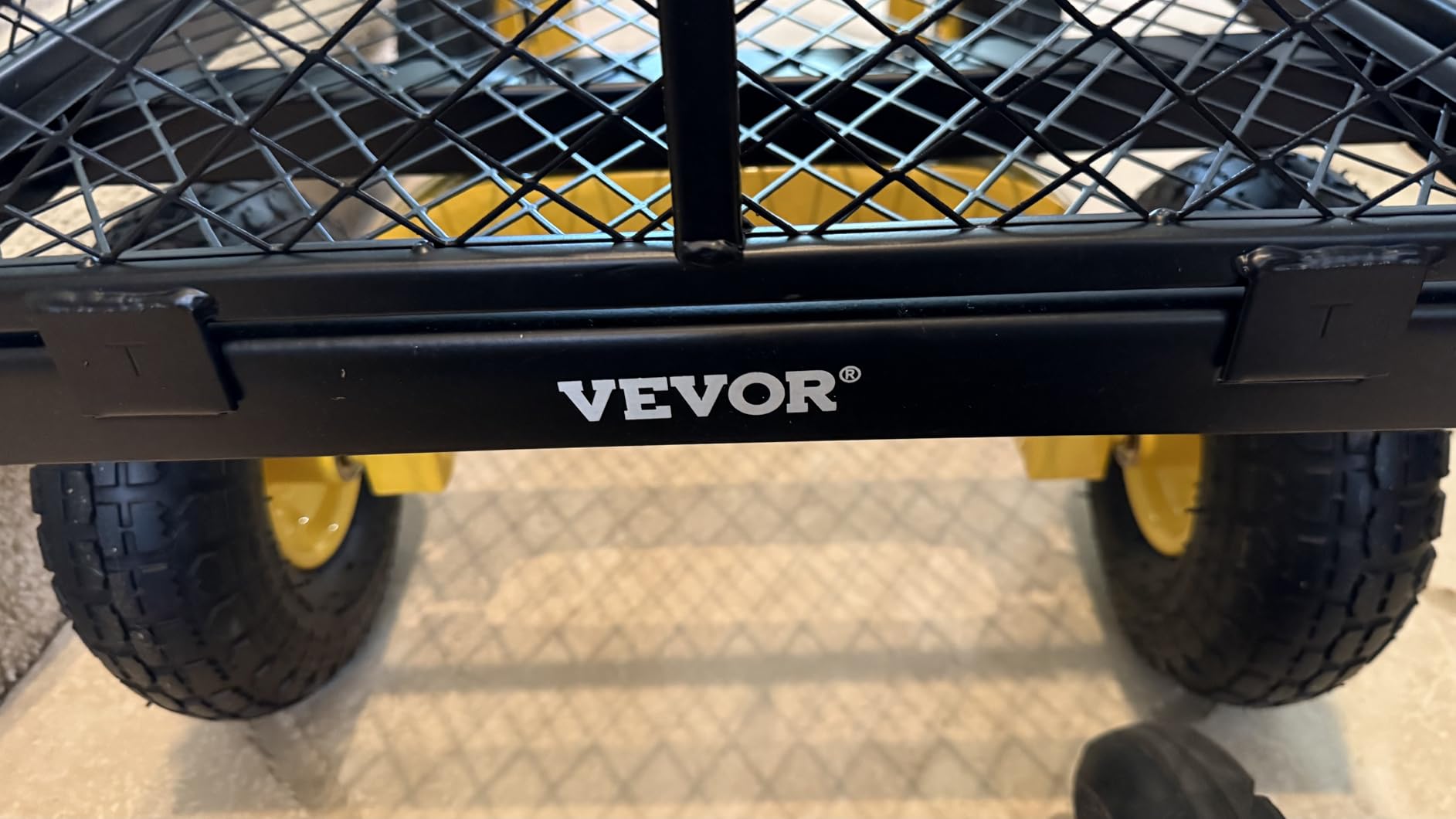 VEVOR 680 Lbs Steel Garden Cart on Wheels, Heavy Duty Garden Wagon Cart customer photo 2