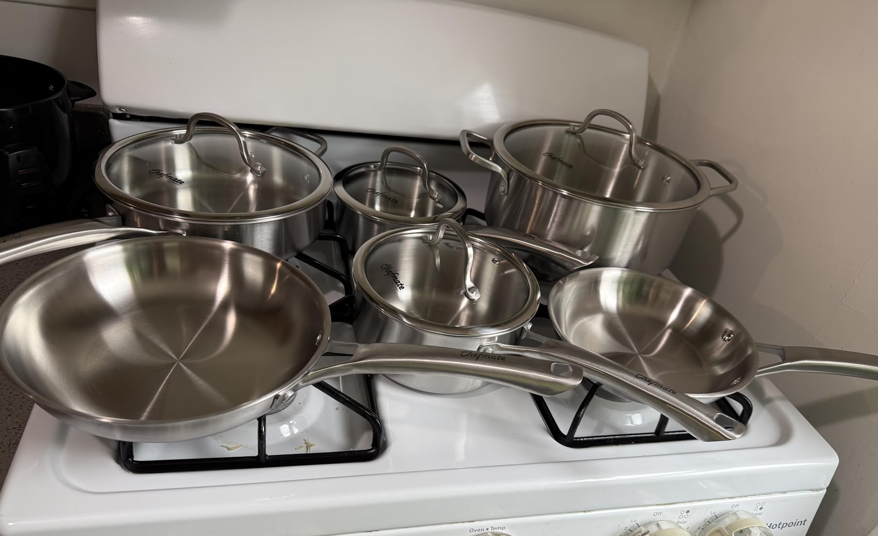 Stainless Steel Cookware Set, Tir-Ply Pots and Pans Set, 10 Pcs Stainless Steel Induction Kitchen Cookware Sets, PFOA Free customer photo 2