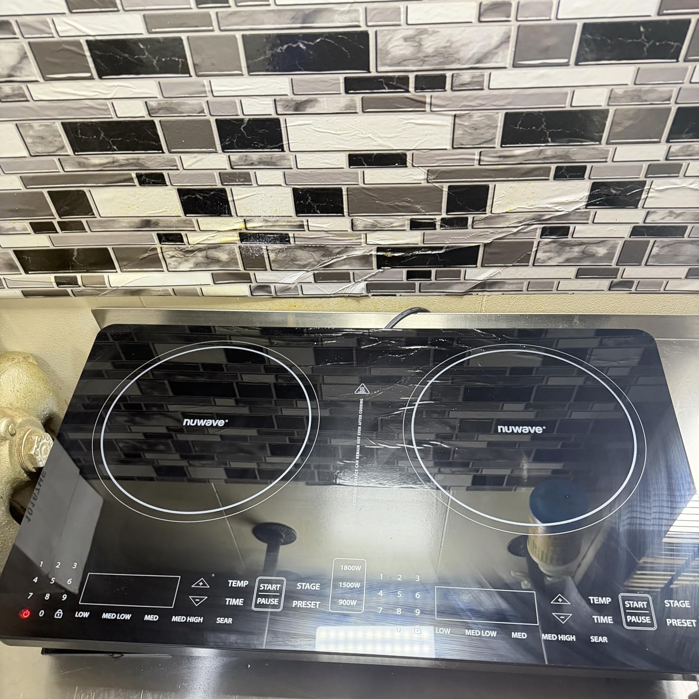 Nuwave Double Pro Cooktop Induction Countertop Burner, Portable, 900/1500/1800W with Dynamic Watt Technology, 50°F to 575°F, 8