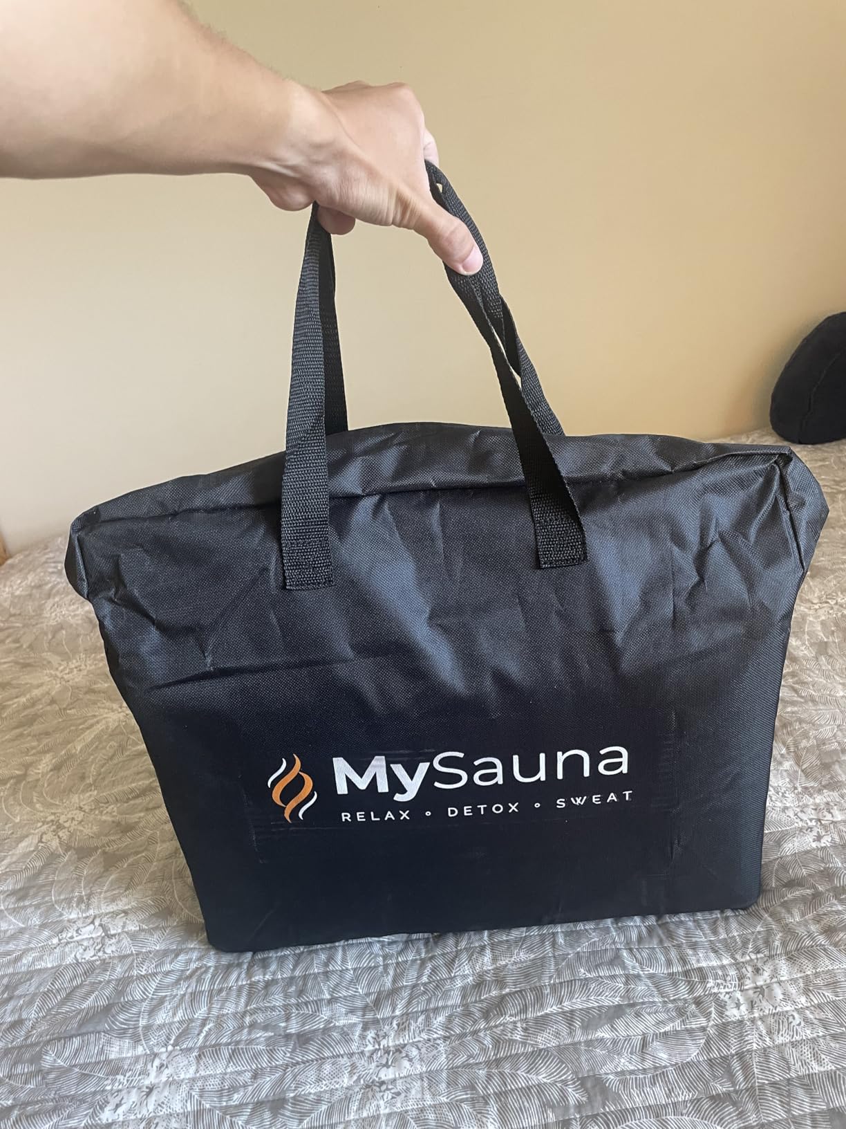 MySauna XL Infrared Sauna Blanket | Fits Him & Her | Fast Sweat, Sauna Bag Reaches 176°F | Size 6.2 x 3 ft | Includes Carry Bag & Upgraded Control Panel customer photo 1