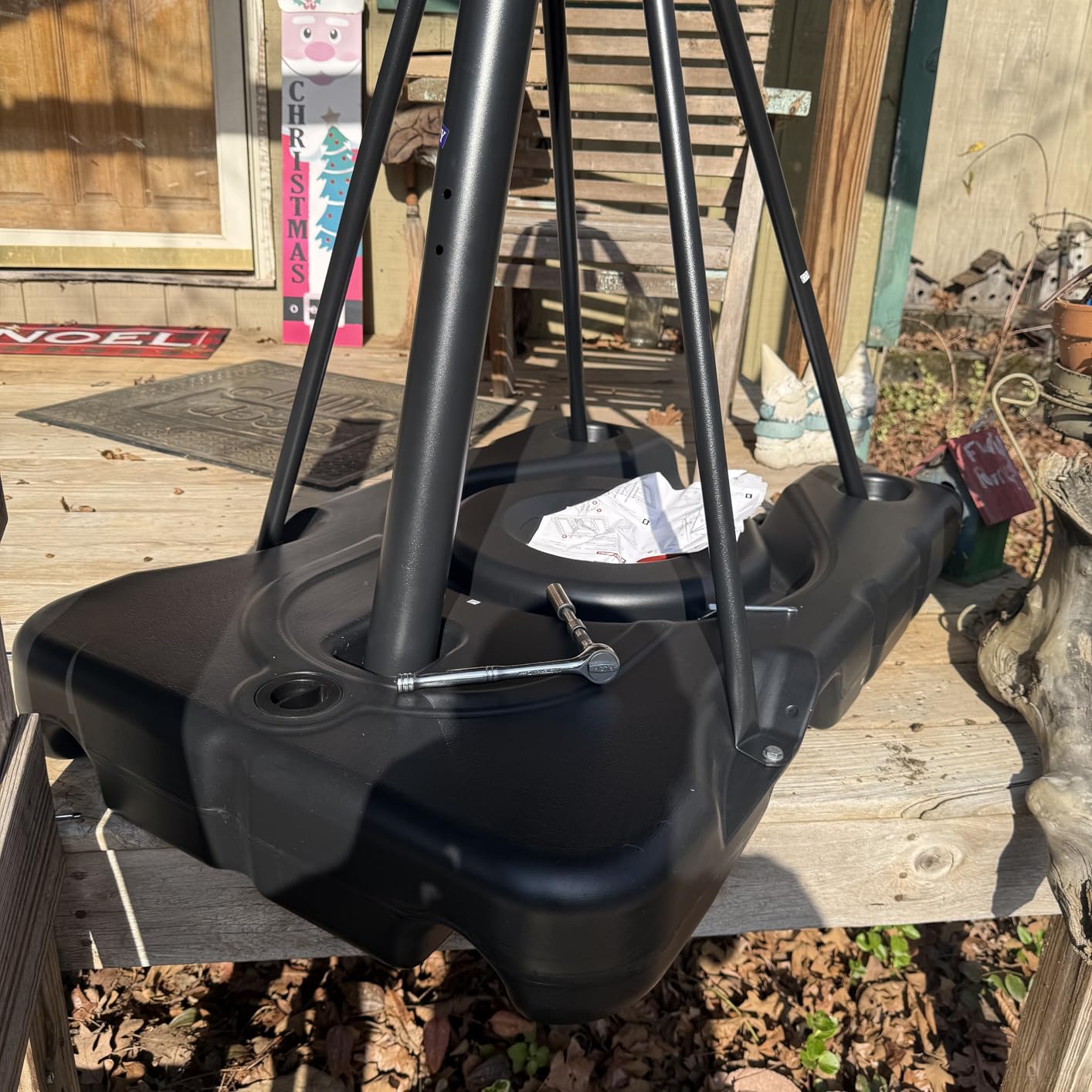 Best Choice Products Adjustable Regulation Basketball Hoop, Portable Goal w/Shatterproof Backboard, Ball Return, Base Gel customer photo 2