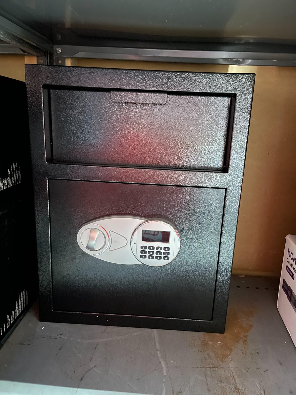 2.6 Cuft Depository Safe for Business with Quick Place Drop Slot - Cash Drop Safes with Digital Combination LCD Display and Anti-Fishing, Security Drop Safe for Cash, Mail, Checks, Document customer photo 1