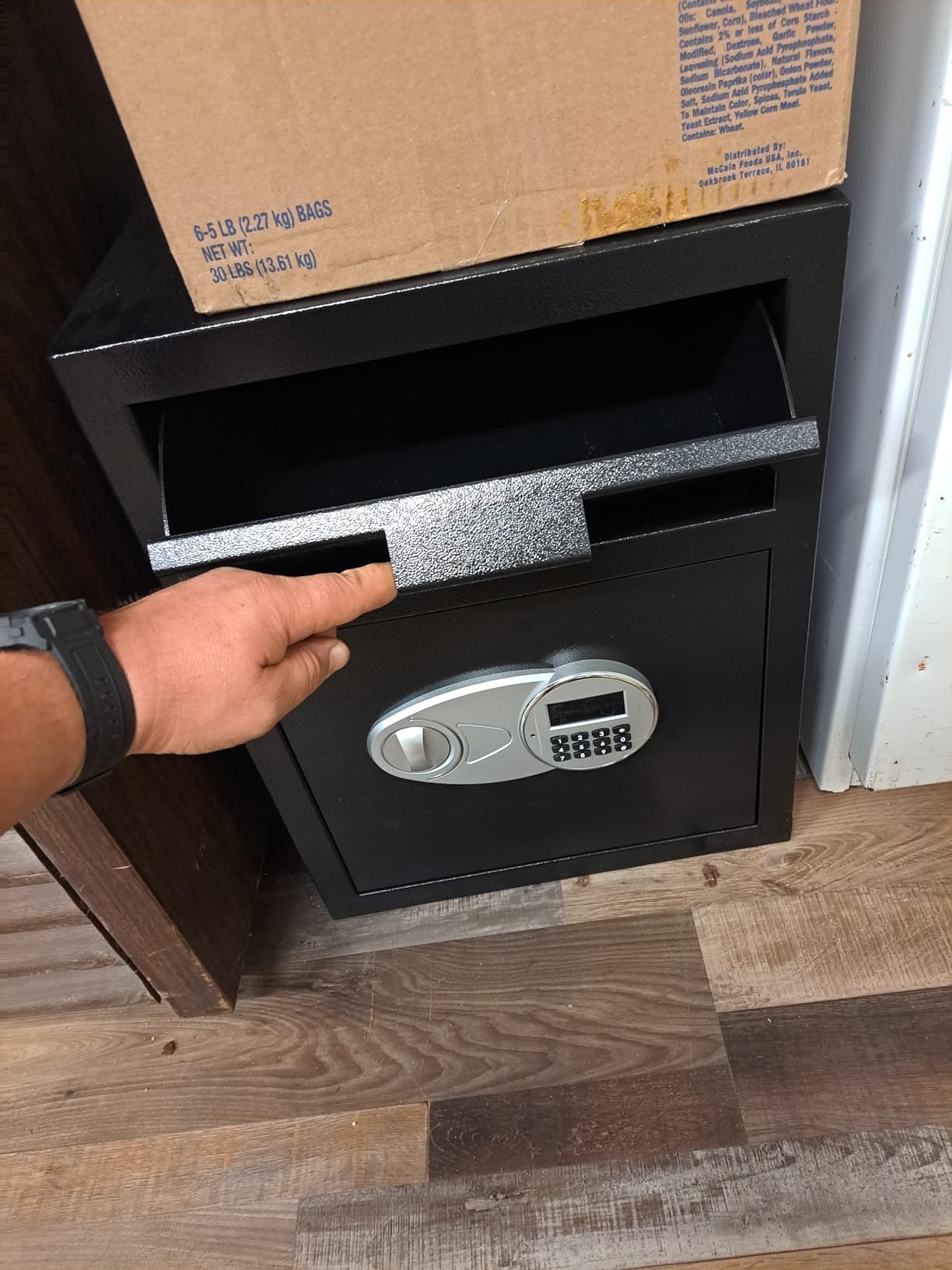 2.6 Cuft Depository Safe for Business with Quick Place Drop Slot - Cash Drop Safes with Digital Combination LCD Display and Anti-Fishing, Security Drop Safe for Cash, Mail, Checks, Document customer photo 2