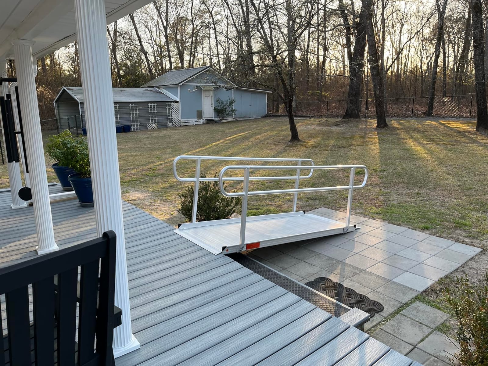 MAASTERS Ramp with Handrails 8 FT, Loading Capacity 850 lbs, ADA Compliant | non-slip surface, sturdy, waterproof customer photo 2