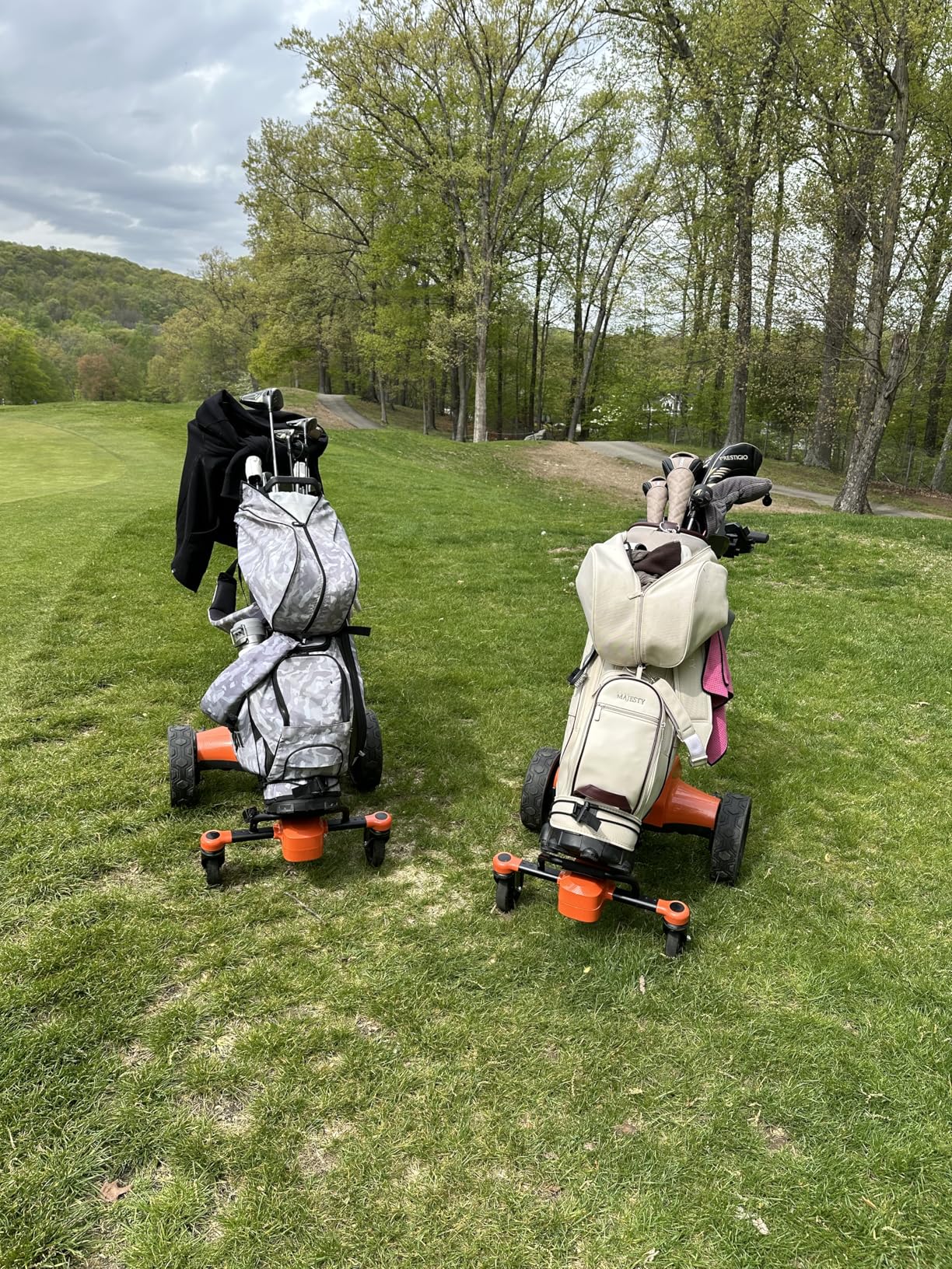 tianhong G5 Electric Golf Cart, Electric Golf Push Cart Auto-Follow You, 45 Hole Battery, All-Terrain Anti-Tipping customer photo 1