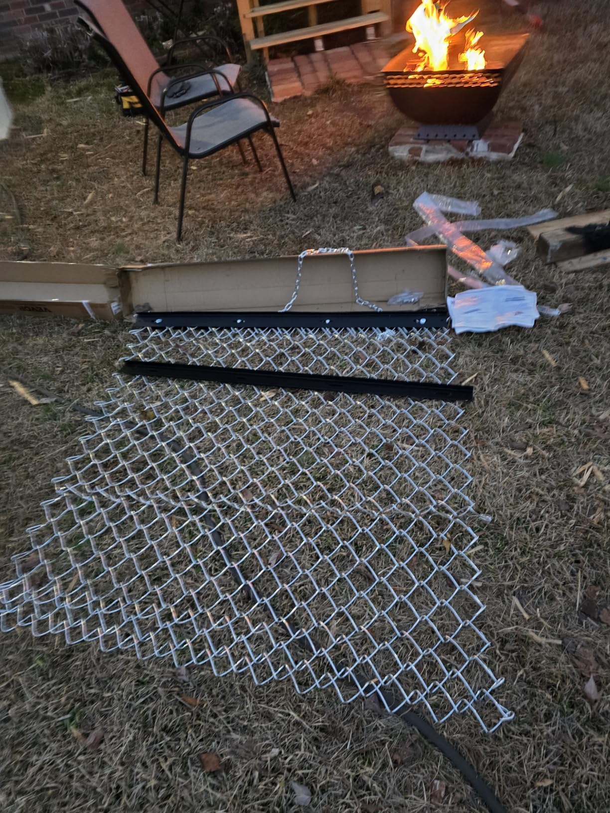 VEVOR Drag Harrow, 4 x 5 ft Chain Harrow - Made from Q235 Steel, UTV Tractor Attachments for Landscape Leveling or Sod Prepping, Durable Harrow Rake for Gravel Driveway, Farm Field Garden Black customer photo 2