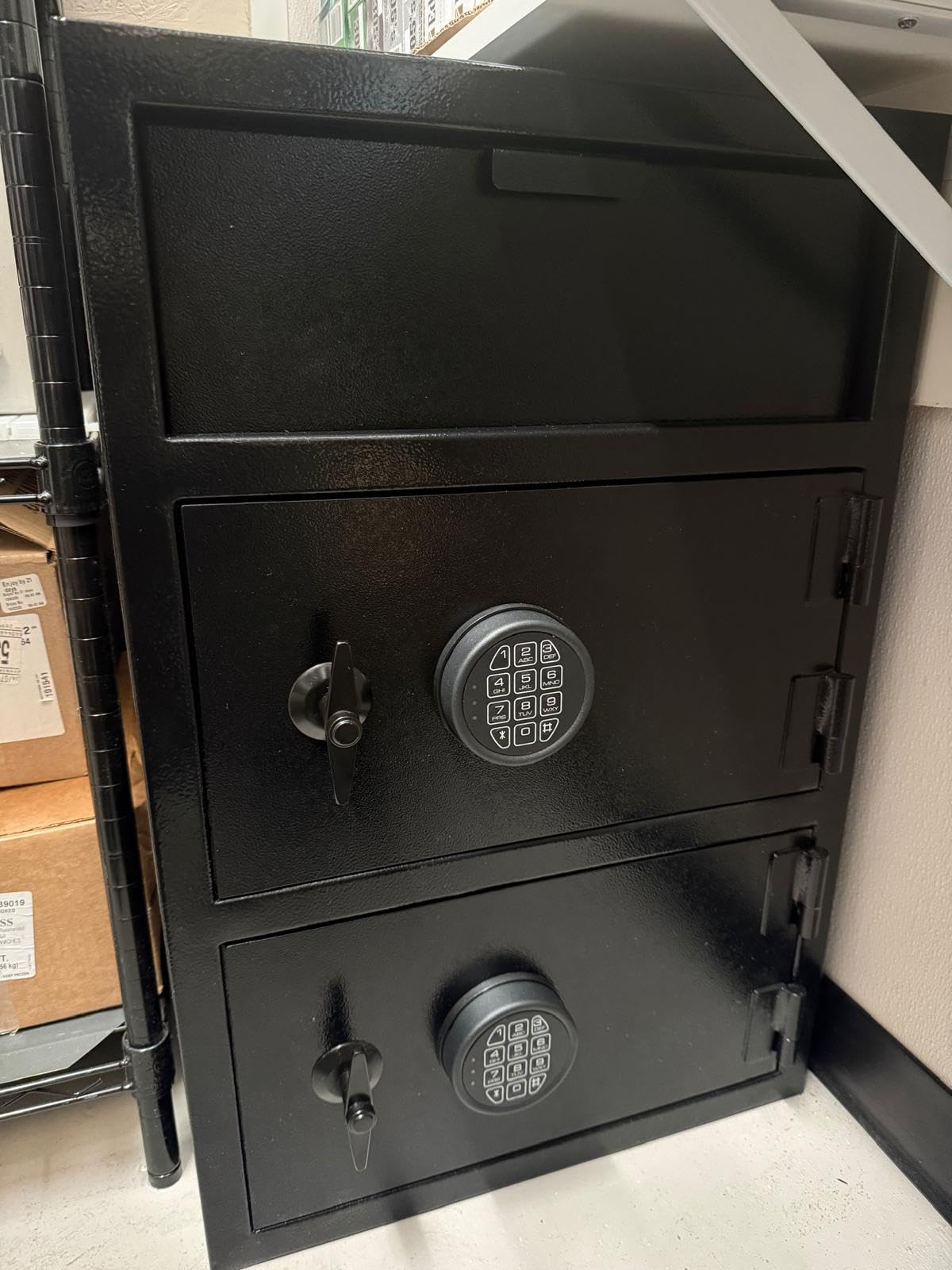 6.0 CuFt Cash Safe With Drop Slot Drop Safe for Business Money Depository Safes Box With Internal Keyed Locking Compartment Anti-Fishing Digital Combination for Home Hotel Restaurant Liquor Store customer photo 2