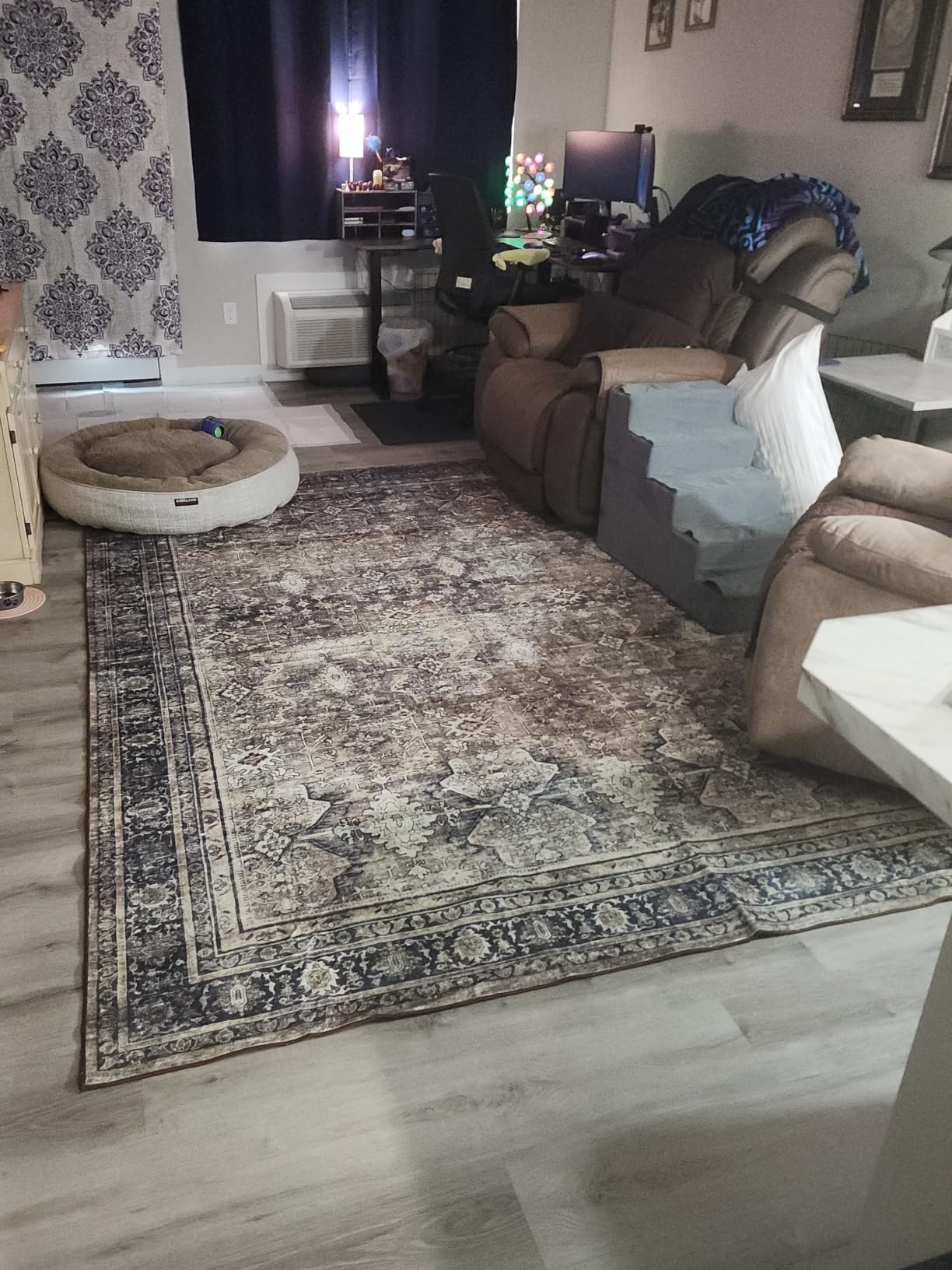 8x10 Area Rugs for Living Room Green Washable Non-Slip Large Carpet | Soft Boho Area Rug for Bedroom Dining Room Home Office Indoor Nursery, Stain Resistant, Low Pile, Vintage Distressed Rug customer photo 2