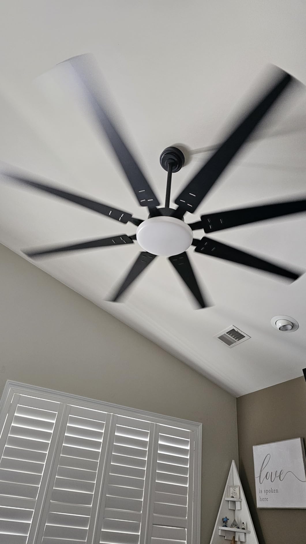 72 inch Ceiling Fans with Lights,Large Ceiling Fan with Light and Remote Control, Dimmable, 3CCT, Quiet, Black Modern Ceiling fan For Living Room, Bedroom, Kitchen, Patio, Farmhouse, Indoor/Outdoor customer photo 1