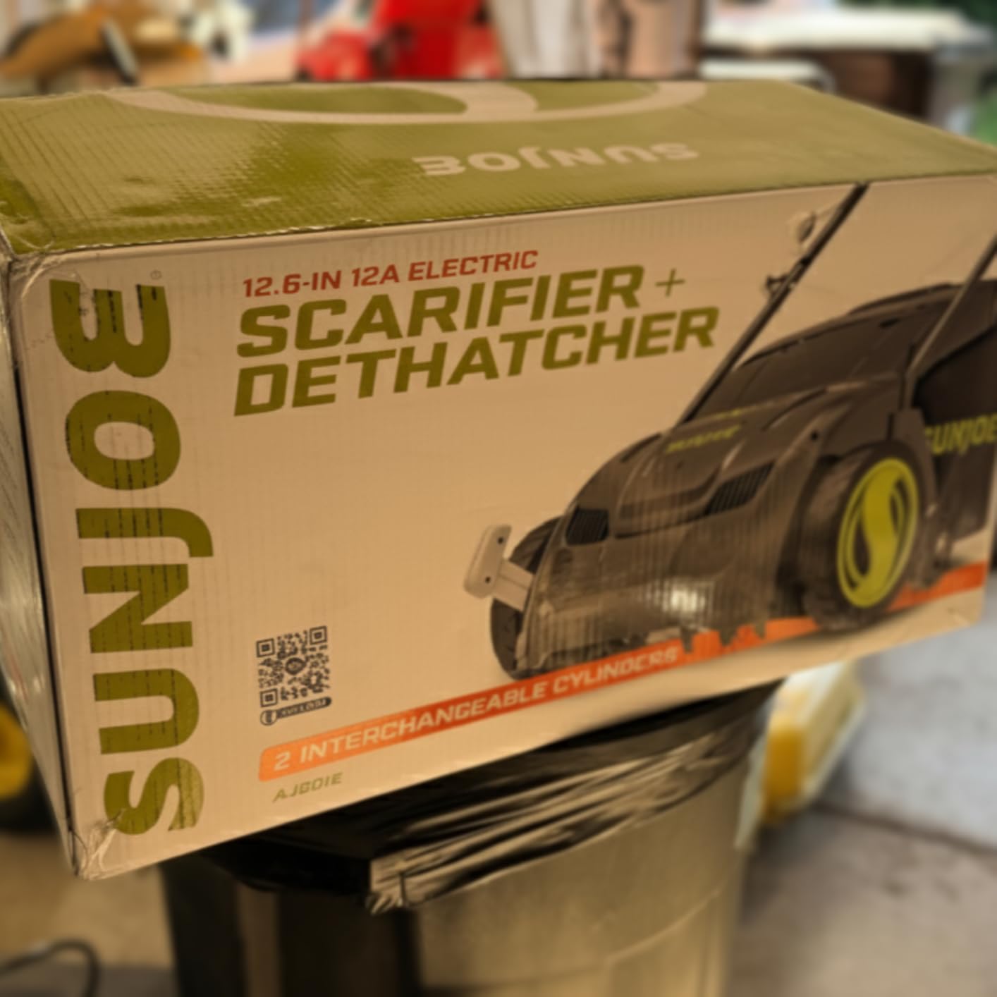 Sun Joe Corded Dethatcher & Scarifier with 13.2-Gal Bag, AJ808E | 15-Inch Cutting Width, 15-Amp Motor - Heavy-Duty Yard Trimmer Machine for Gardening Care and Lawn Maintenance customer photo 2