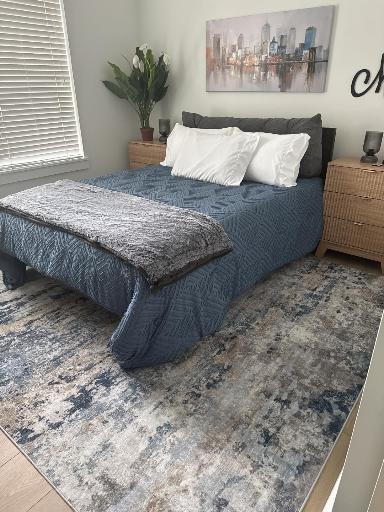 pmtsns Area Rugs 8x10 for Living Room: Washable Rug Modern Abstract Neutral Soft Non-Slip Low-Pile Indoor Large Carpet for Bedroom Dining Room Playroom Home Office (Black Grey Brown, 8'x10') customer photo 1