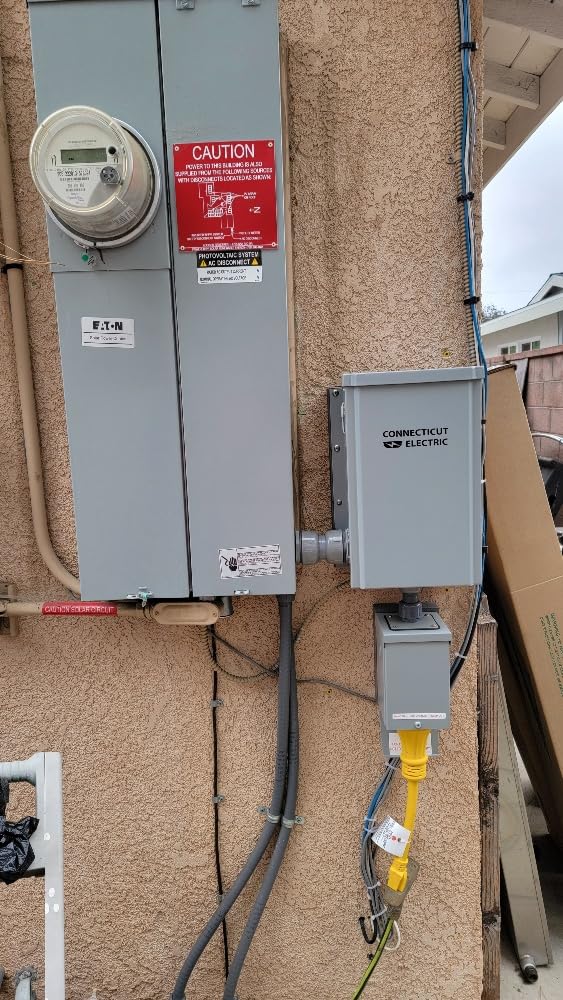 Connecticut Electric Series 2 Backup Power Manual Transfer Switch Kit, 50 Amp, 10 Circuits, with 25' Cord & Outdoor Rated 50A Inlet (Transfer Switch Kit - 25 ft Cord) customer photo 2