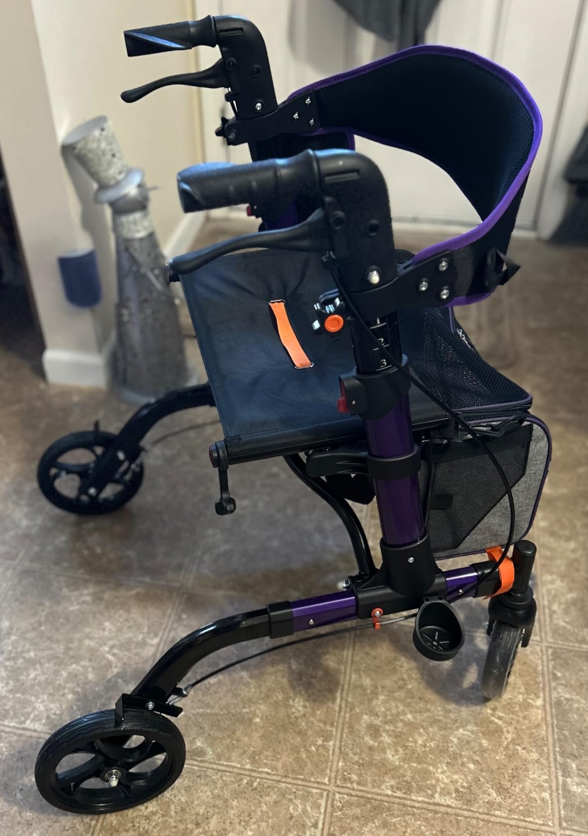 Aojin Walkers for Seniors & Adults, Rollator Walker with Seat, 350lbs | 18