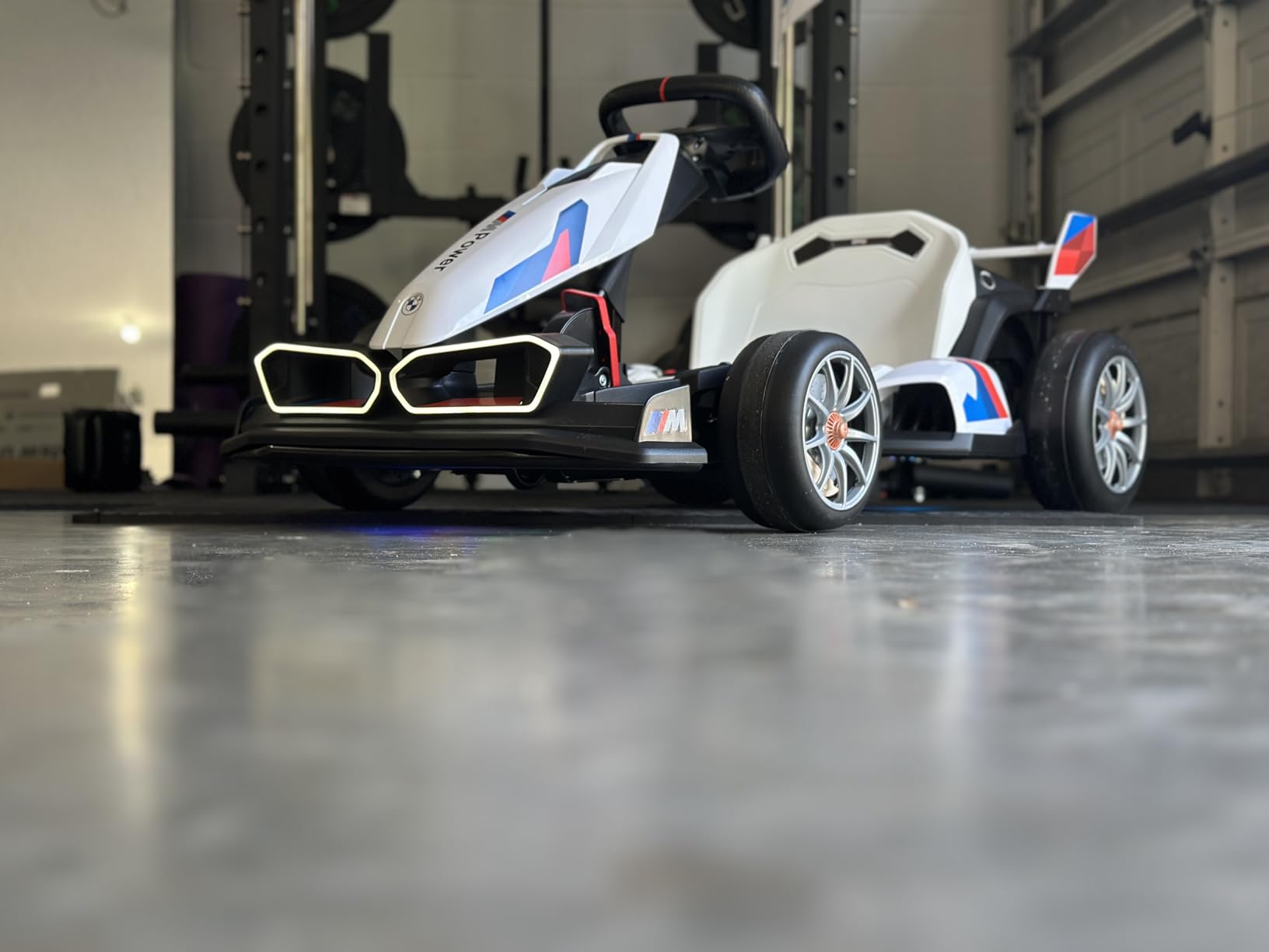 Wanan 36V Electric Go Kart with Adjustable Seat, Licensed BMW Drift Kart with Dual Motors, Crazy Go Cart for Kids Ages 6-12, LED Lights, Drift Mode and 2 Speed (White) customer photo 2