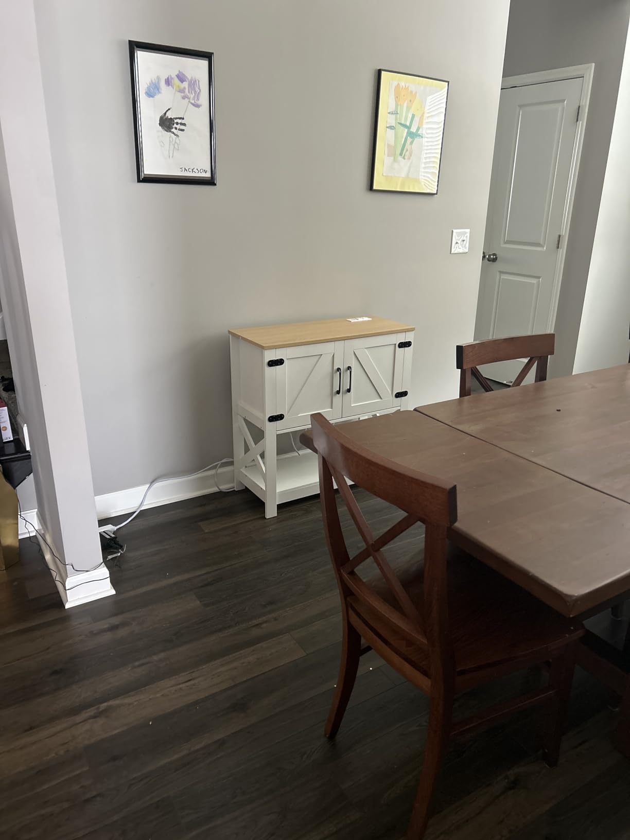 IRONCK Console Table with Storage Cabinet, 32