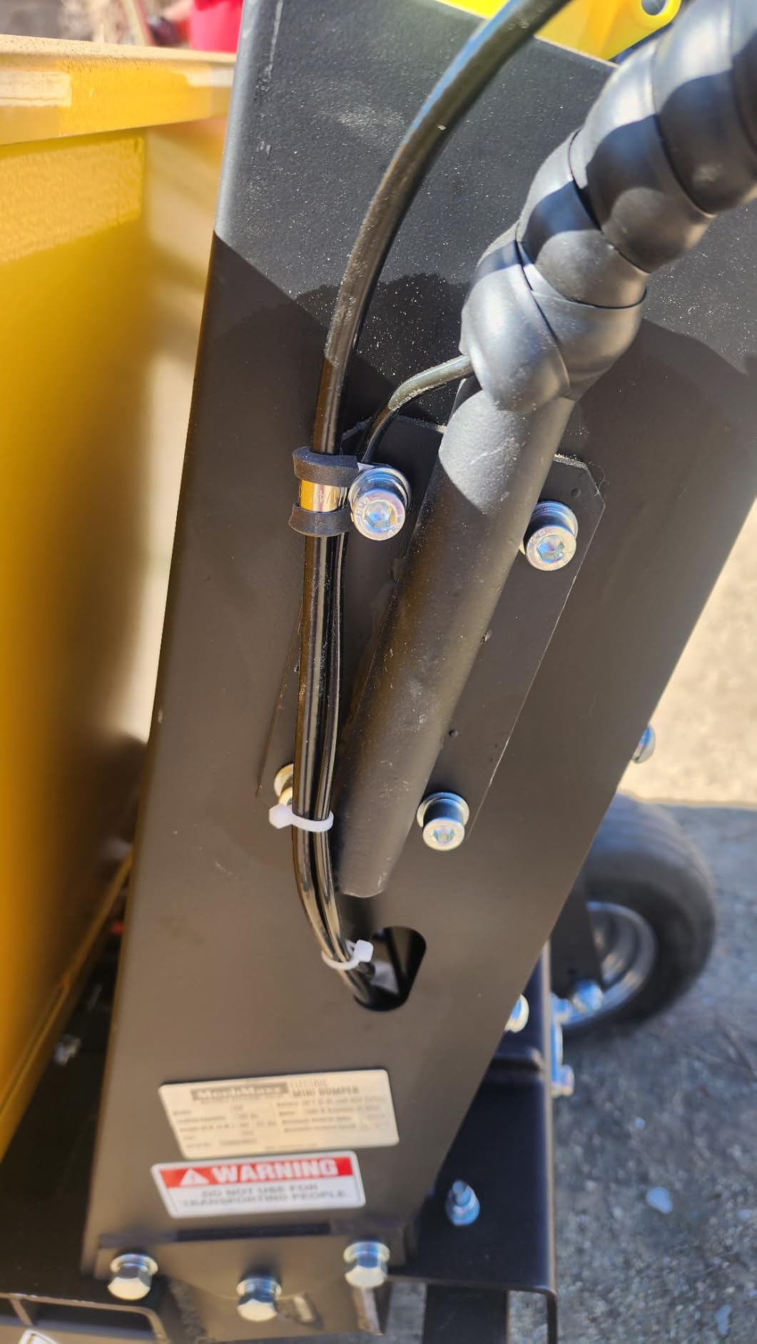 MechMaxx 1100Lbs Loading Battery Powered Barrow Electric Mini Dumper Dump Cart Wheel Barrow, with 30W Light, 1000W 48V Brushless DC Motor, LED Display Screen, Model E50 (Yellow) customer photo 1