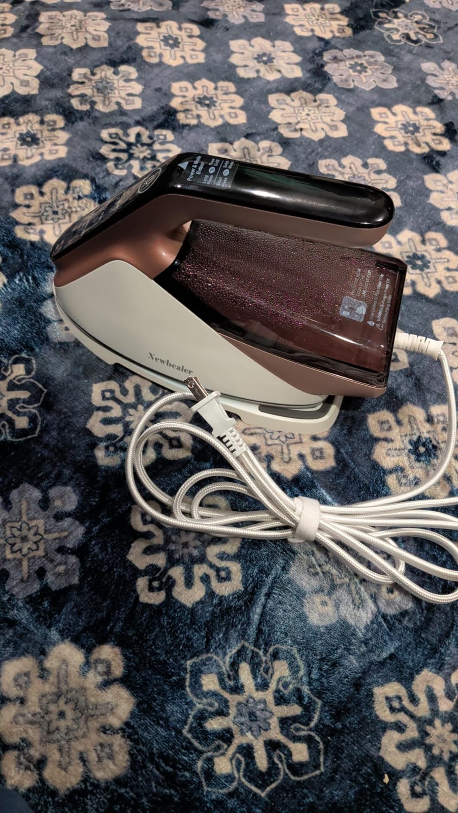 Newbealer Steam Generator Iron, 1500W Turbo Steamer for Clothes (Gold) | 2 Bar Steam Pressure Clothes Iron, 4 Steam & 4 Dry Heat Modes, Fast Heat-Up, 350ml Detachable Tank, Auto-Off, Self-Cleaning customer photo 2