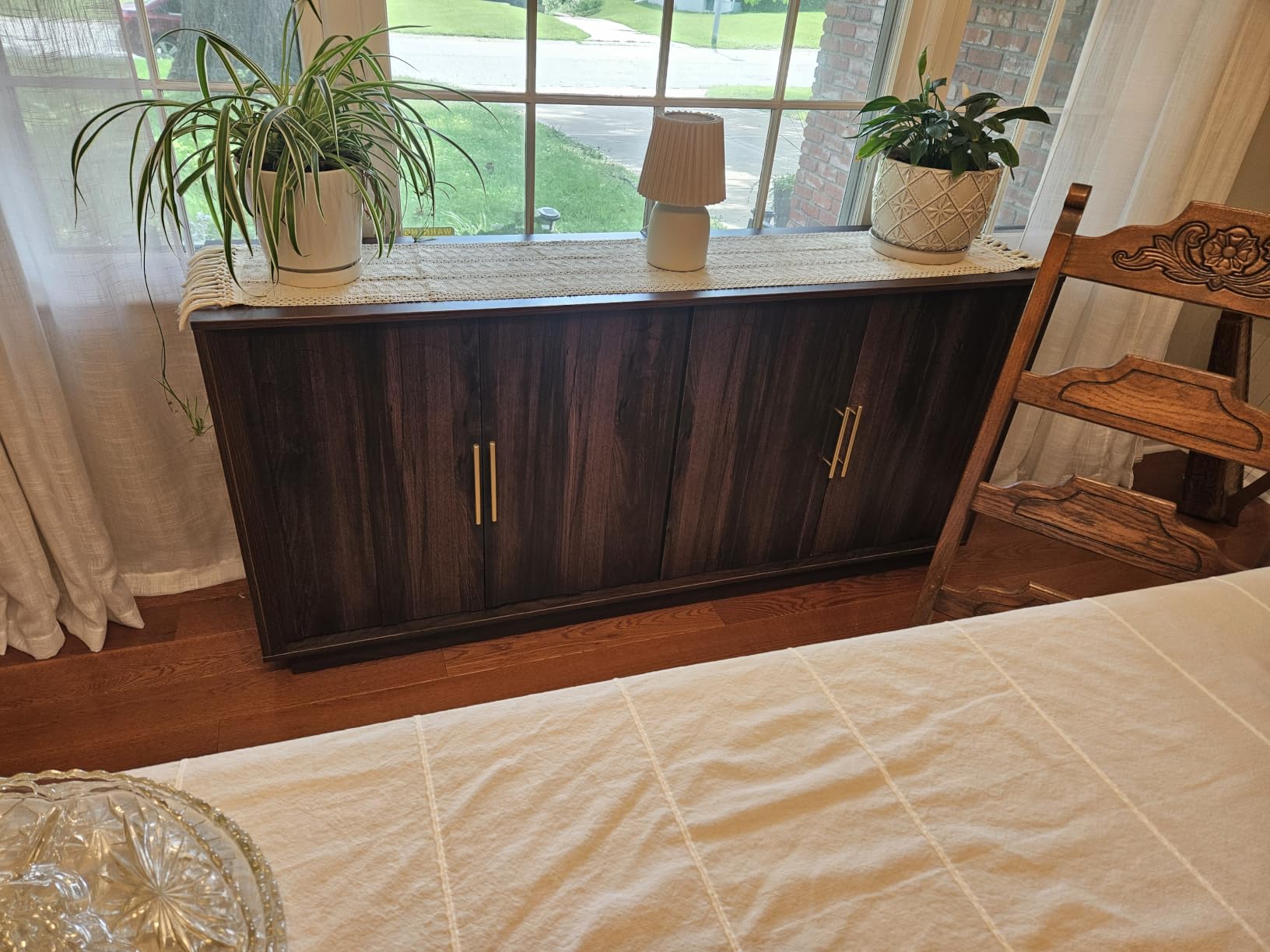 FORTUNETEC Sideboard Buffet Cabinet with Storage, Modern Accent Cabinet with Arched Doors, Boho Modular Media Console, 67