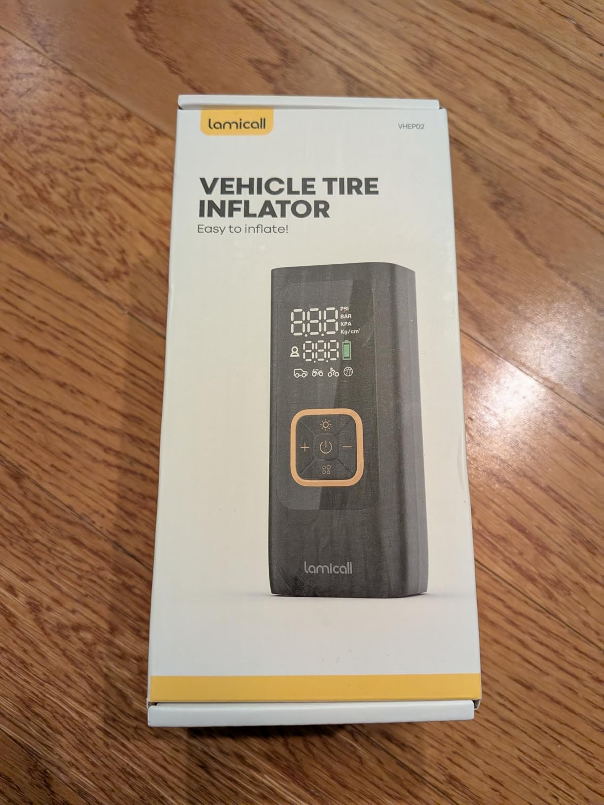 Lamicall Car Tire Inflator Portable Air Compressor, 4X Faster, 150 PSI | with Auto Stop, Rechargeable, Pressure Gauge Display, LED Light, Car Accessories Automatic Air Pump for Motorcycle Bike Ball customer photo 2
