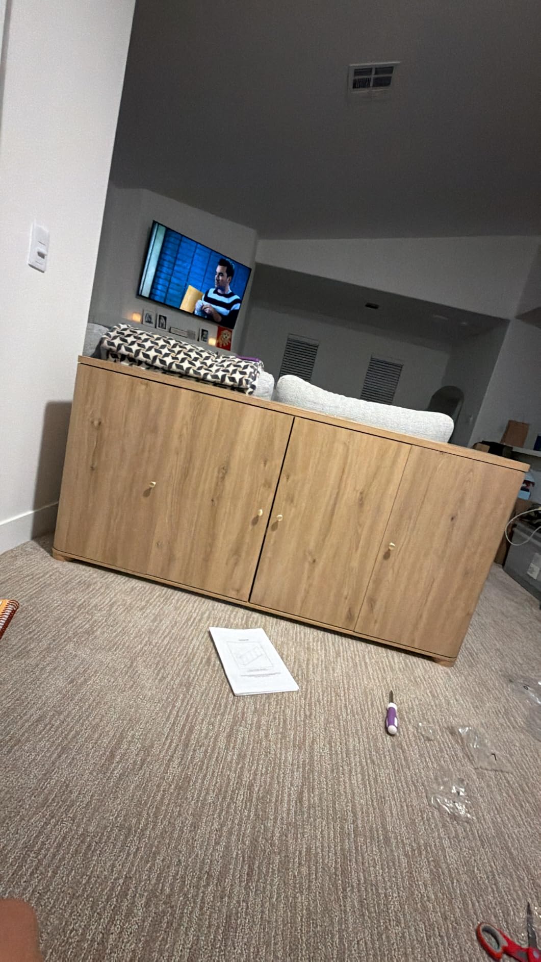 IFGET Curved Buffet Cabinet with Doors, 66
