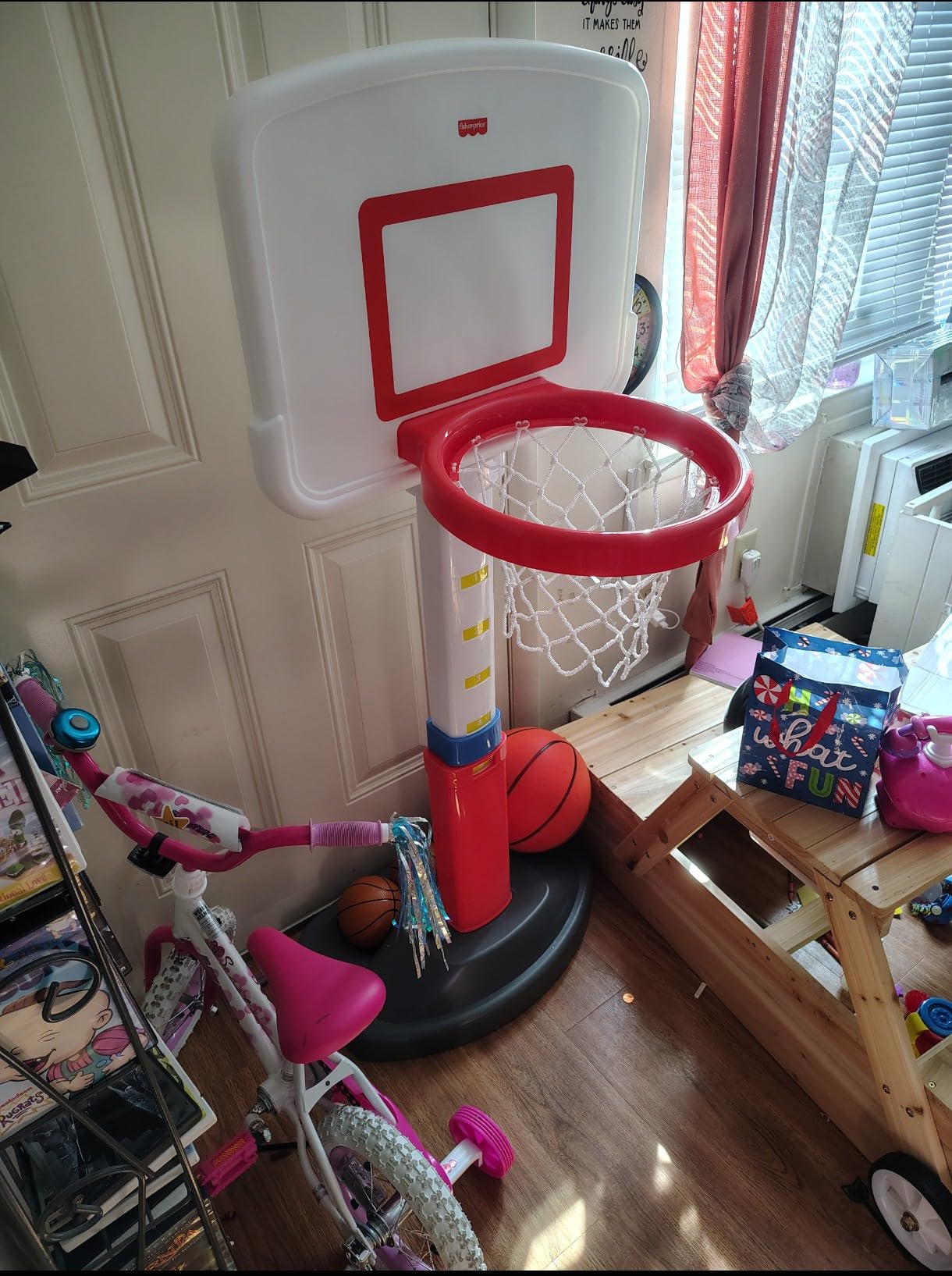 Fisher-Price Grow-to-Pro Basketball Hoop for Toddlers & Kids - Adjustable Height Indoor/Outdoor Play Set with Ball, 18 Months - 5 Year customer photo 1