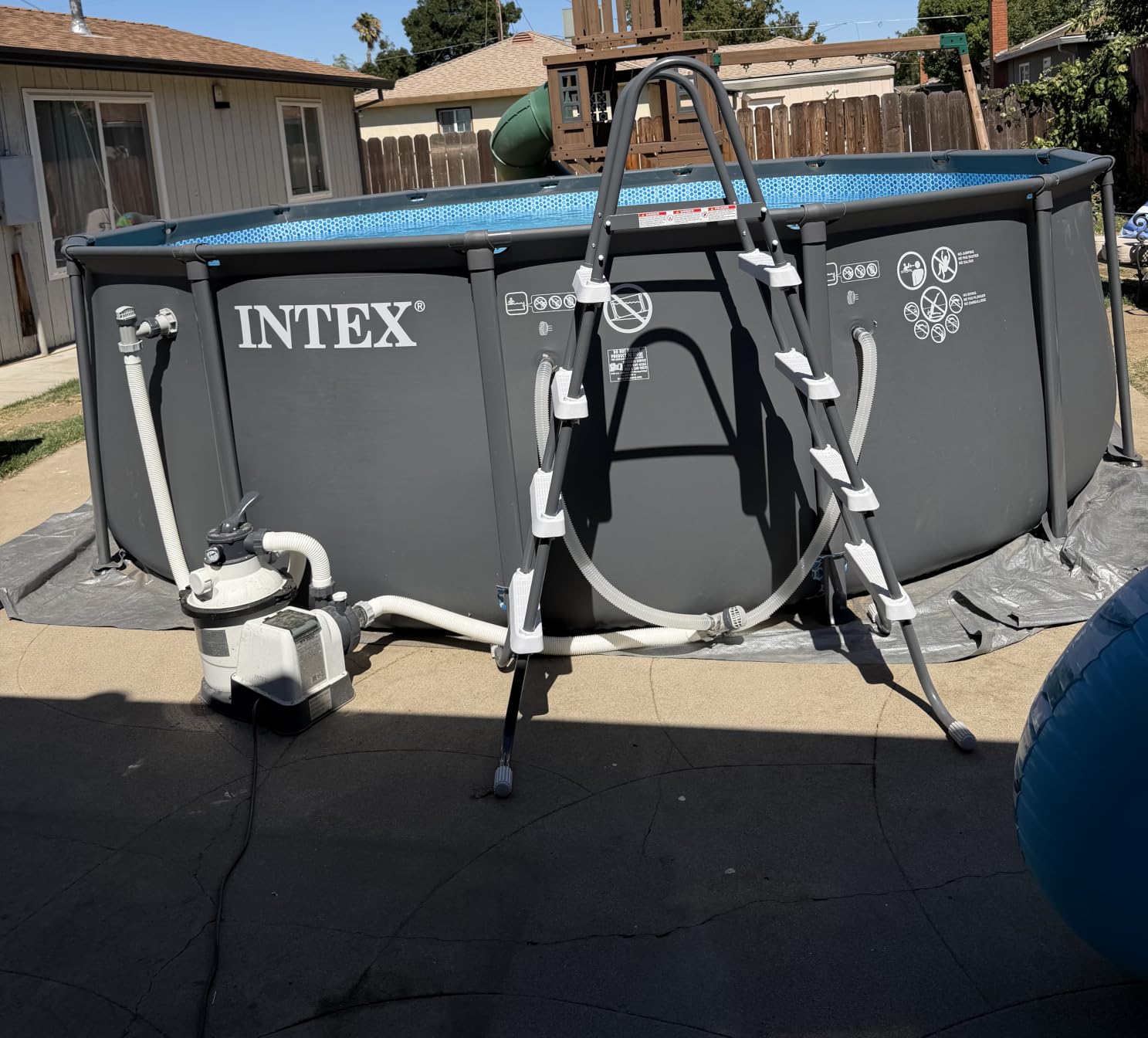 INTEX 26325EP 16ft X 48in Ultra XTR Frame Deluxe Above Ground Swimming Pool Set with 1500 GPH Sand Filter Pump, Removable Ladder, Ground Cloth, Pool Cover customer photo 1